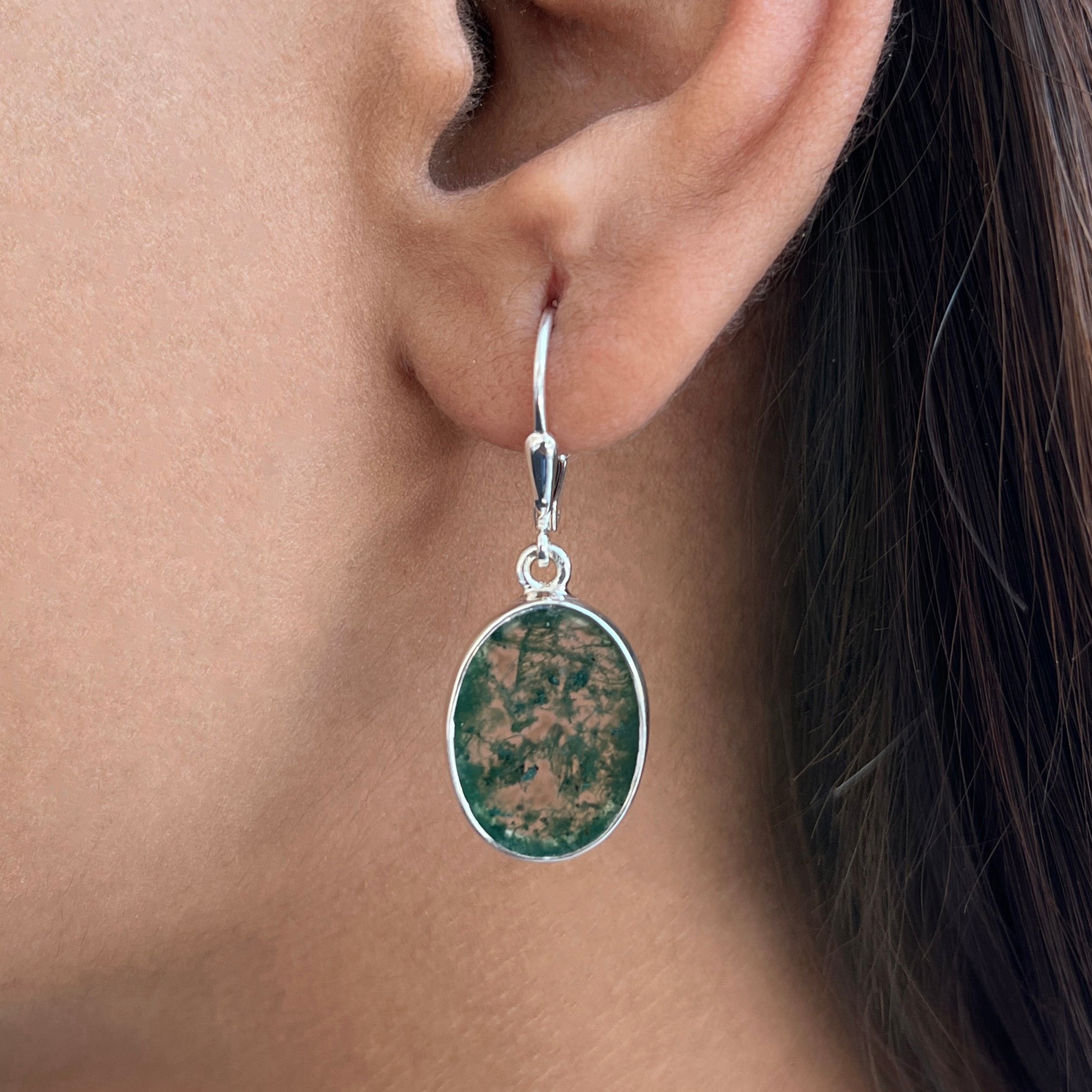 Moss Agate Earring-(MOA-E-18.)