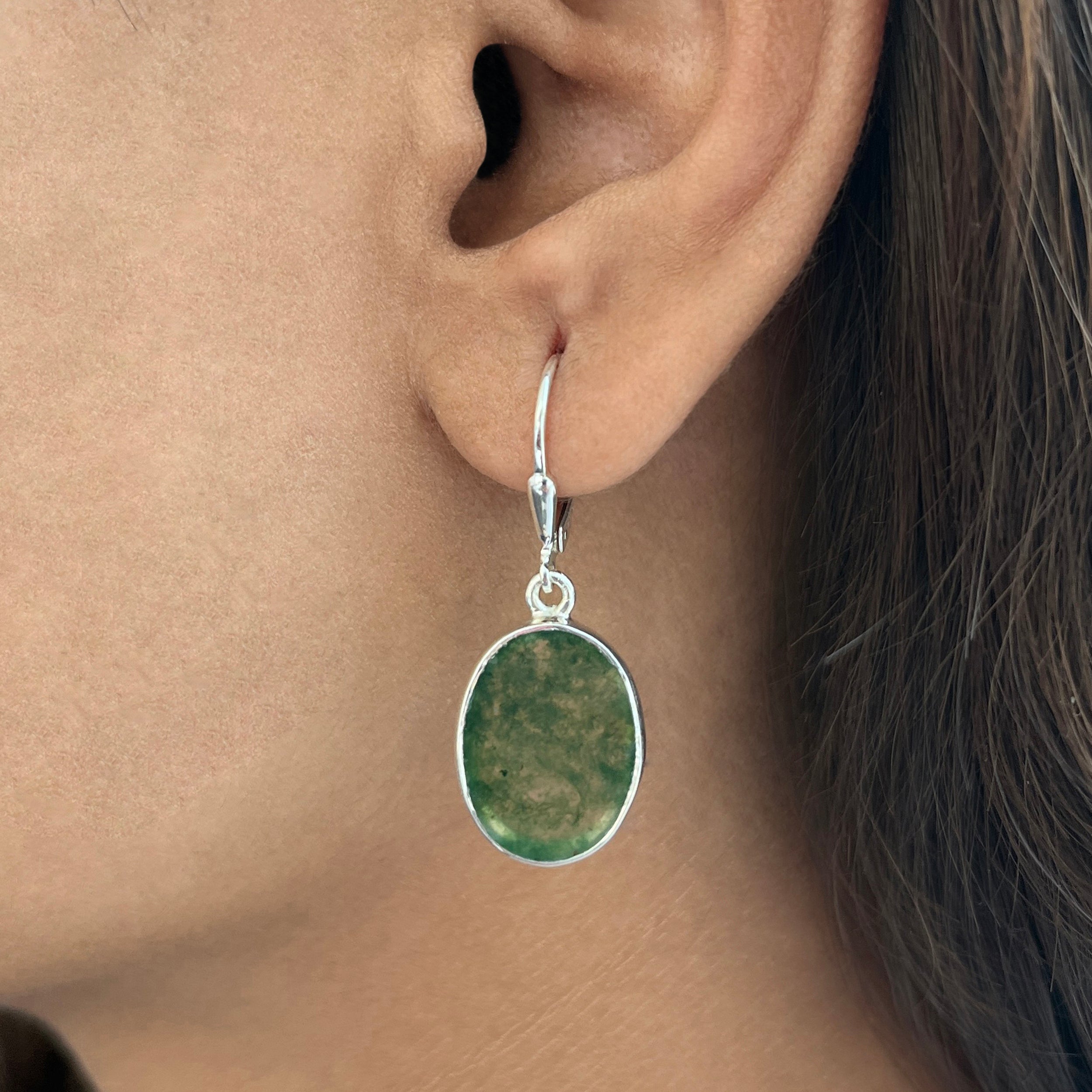 Moss Agate Earring-(MOA-E-2.)