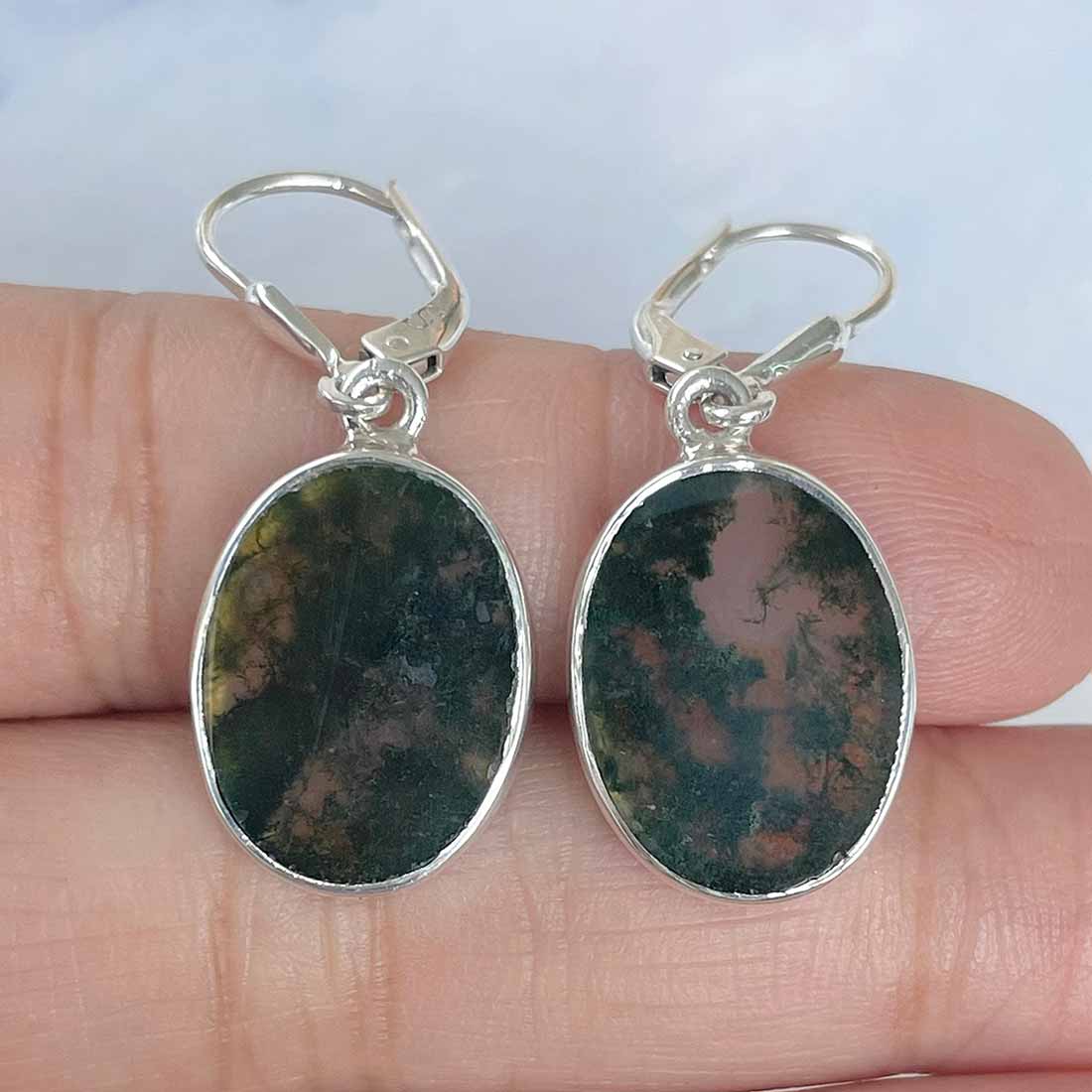 Moss Agate Earring-(MOA-E-20.)