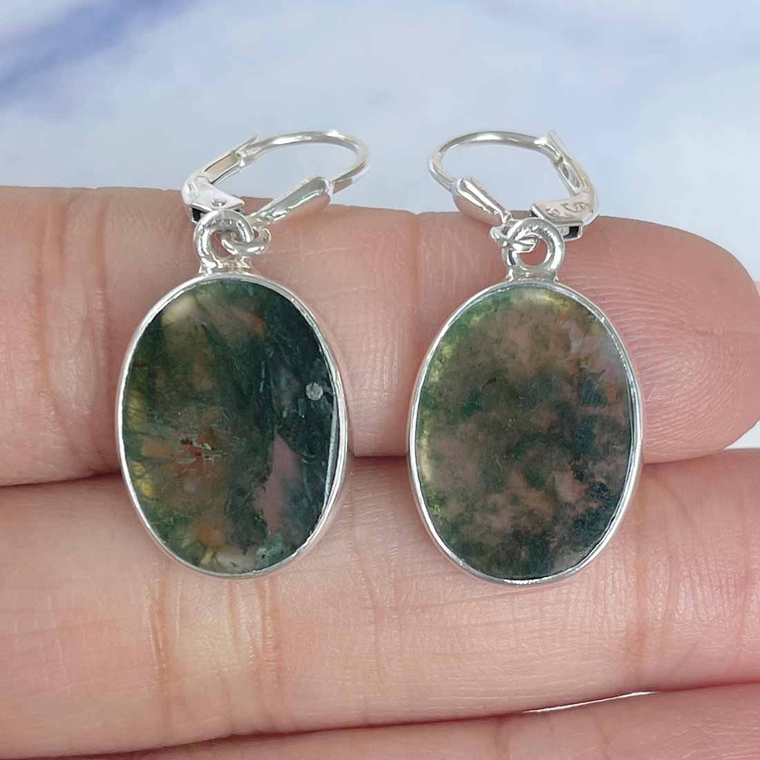 Moss Agate Earring-(MOA-E-23.)