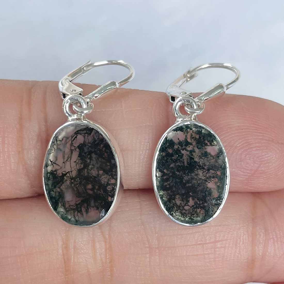 Moss Agate Earring-(MOA-E-24.)