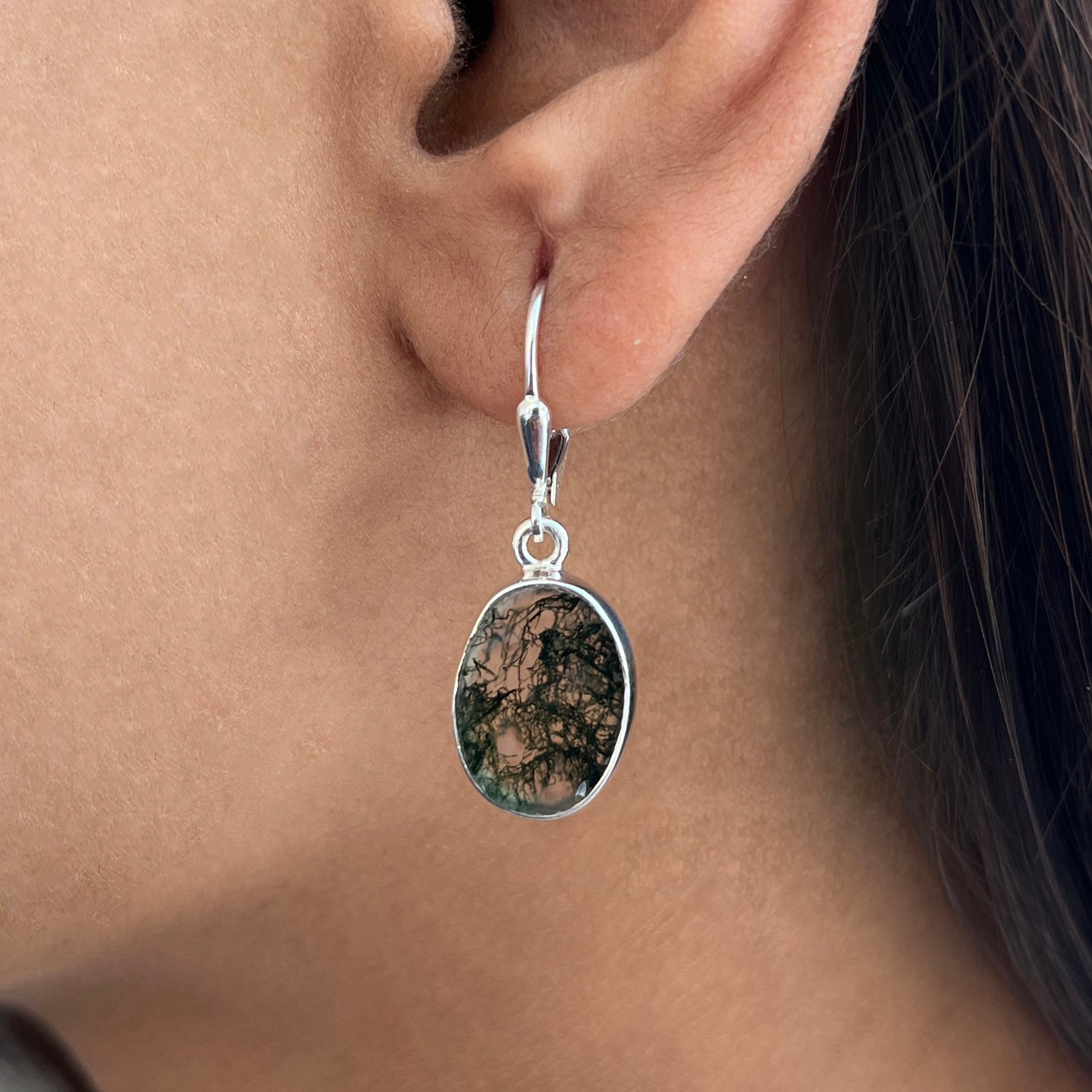Moss Agate Earring-(MOA-E-24.)