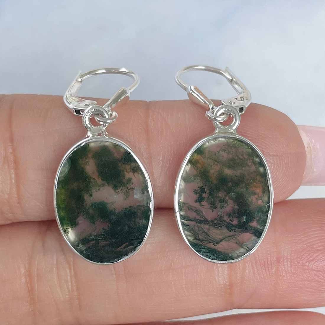 Moss Agate Earring-(MOA-E-30.)