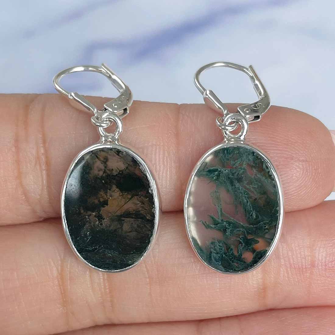 Moss Agate Earring-(MOA-E-33.)