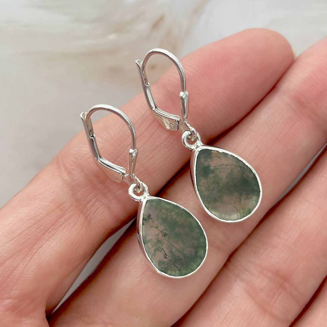 Moss Agate Earring-(MOA-E-37.)