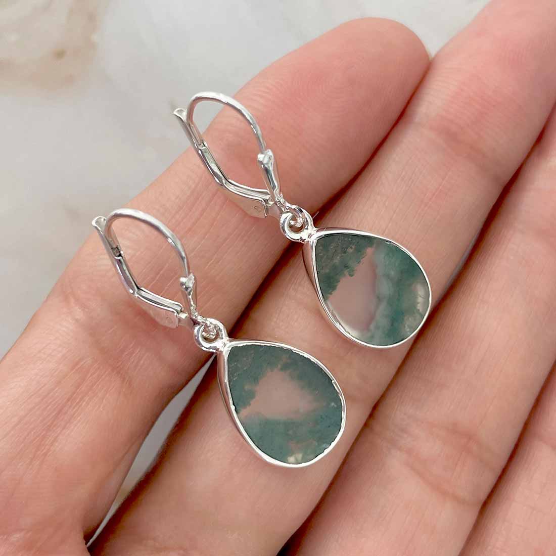 Moss Agate Earring-(MOA-E-42.)