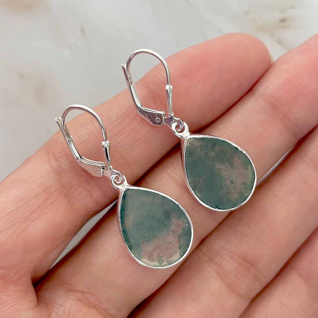 Moss Agate Earring-(MOA-E-48.)