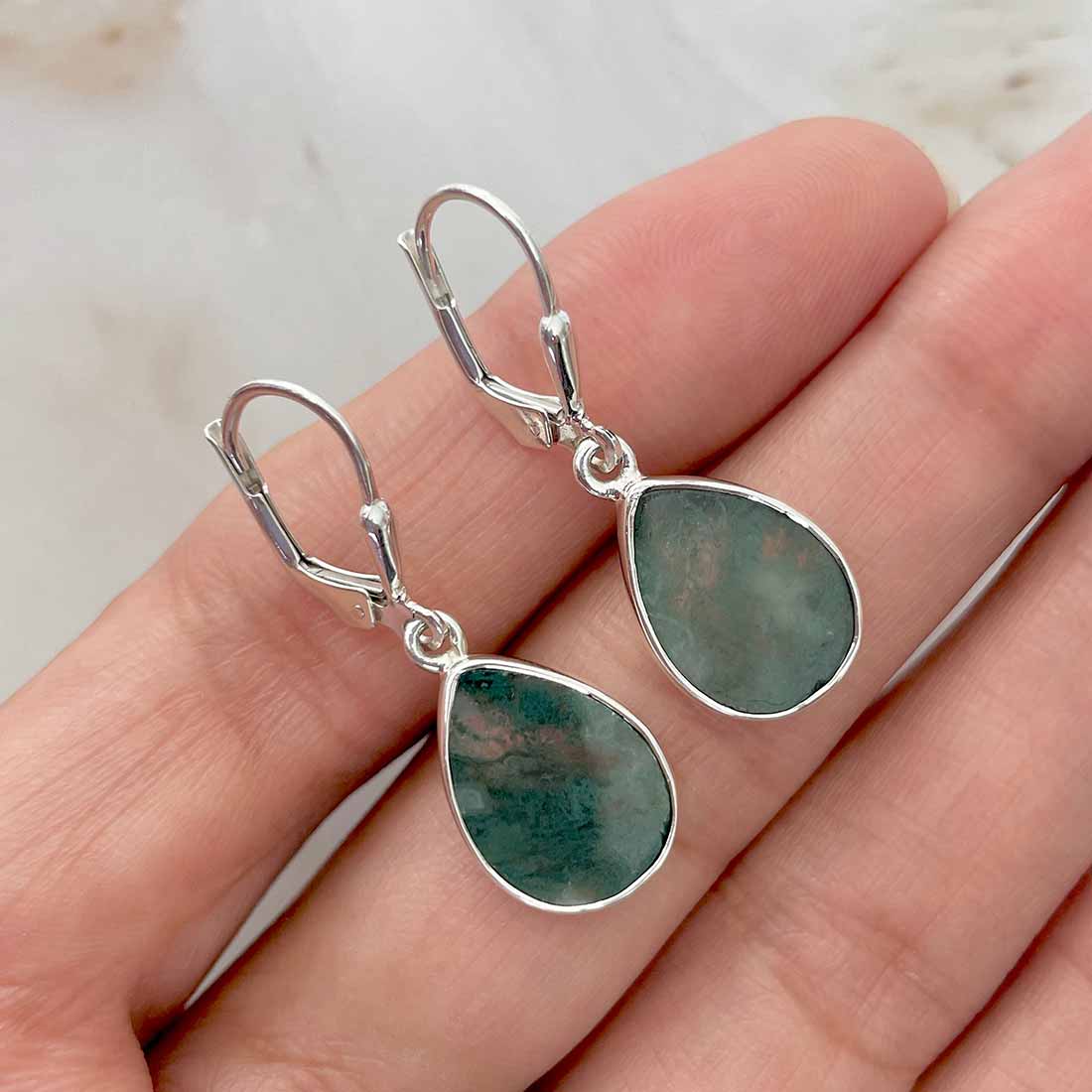 Moss Agate Earring-(MOA-E-49.)