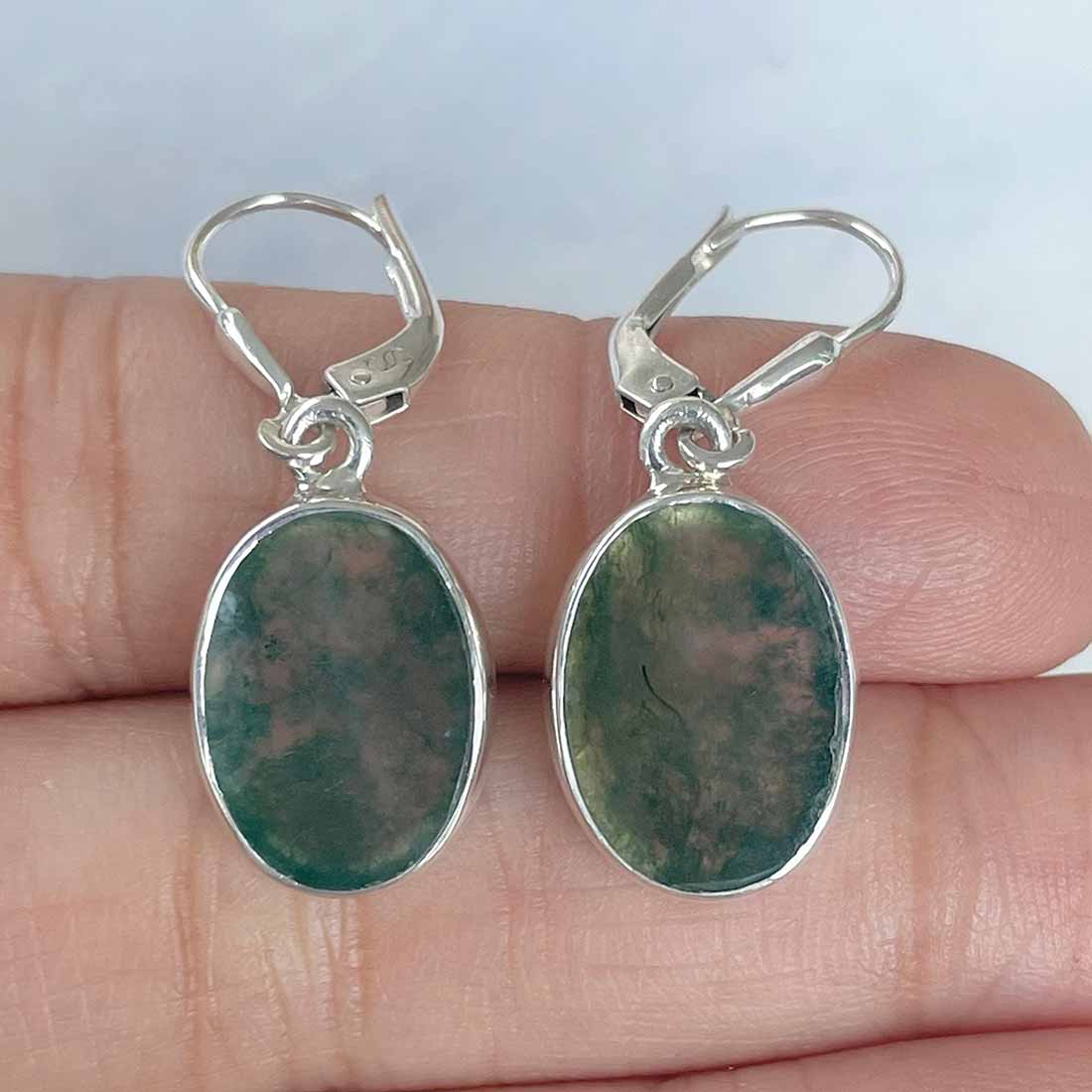 Moss Agate Earring-(MOA-E-5.)