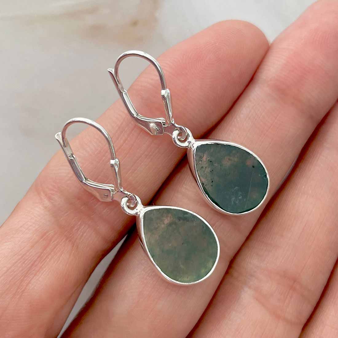 Moss Agate Earring-(MOA-E-55.)