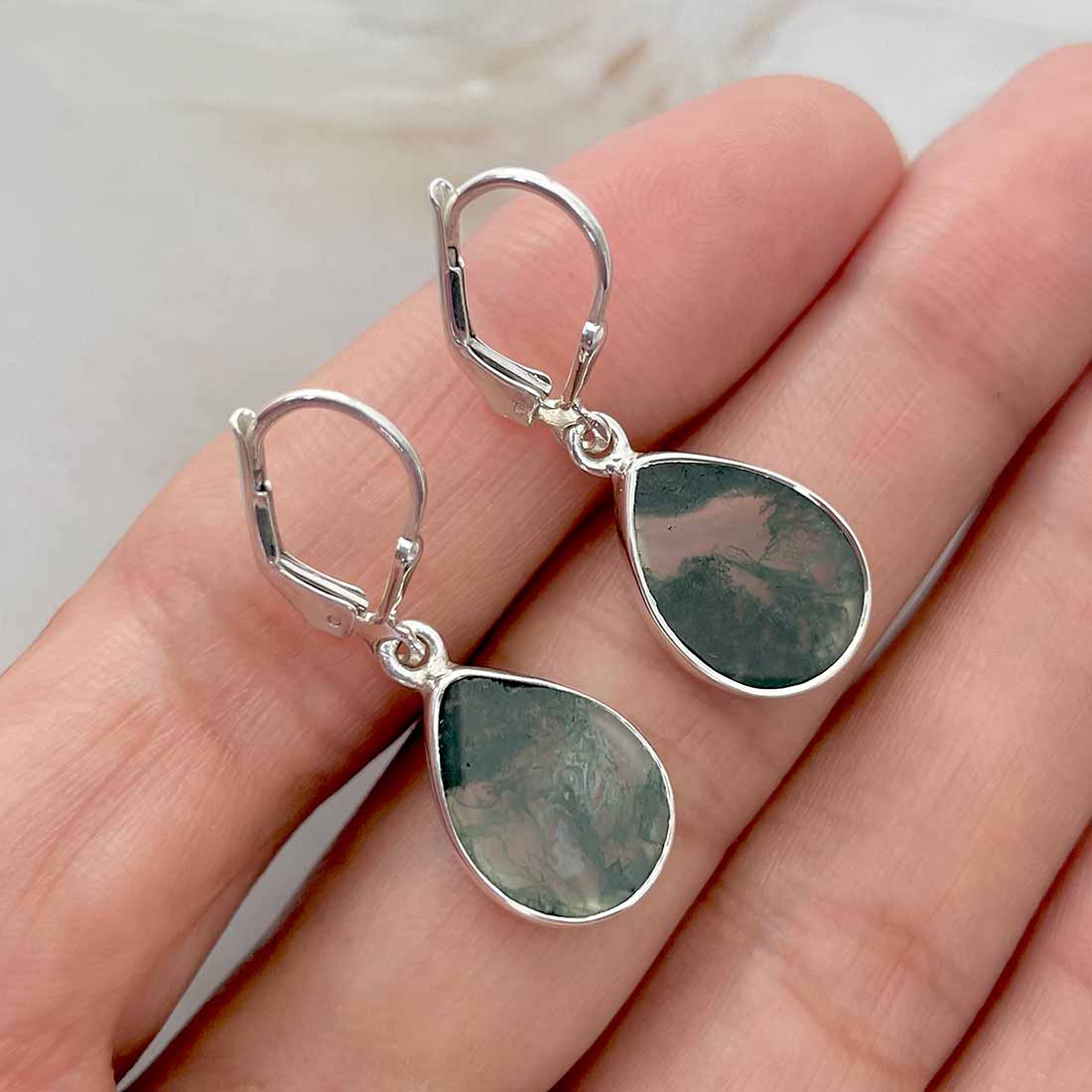Moss Agate Earring-(MOA-E-60.)
