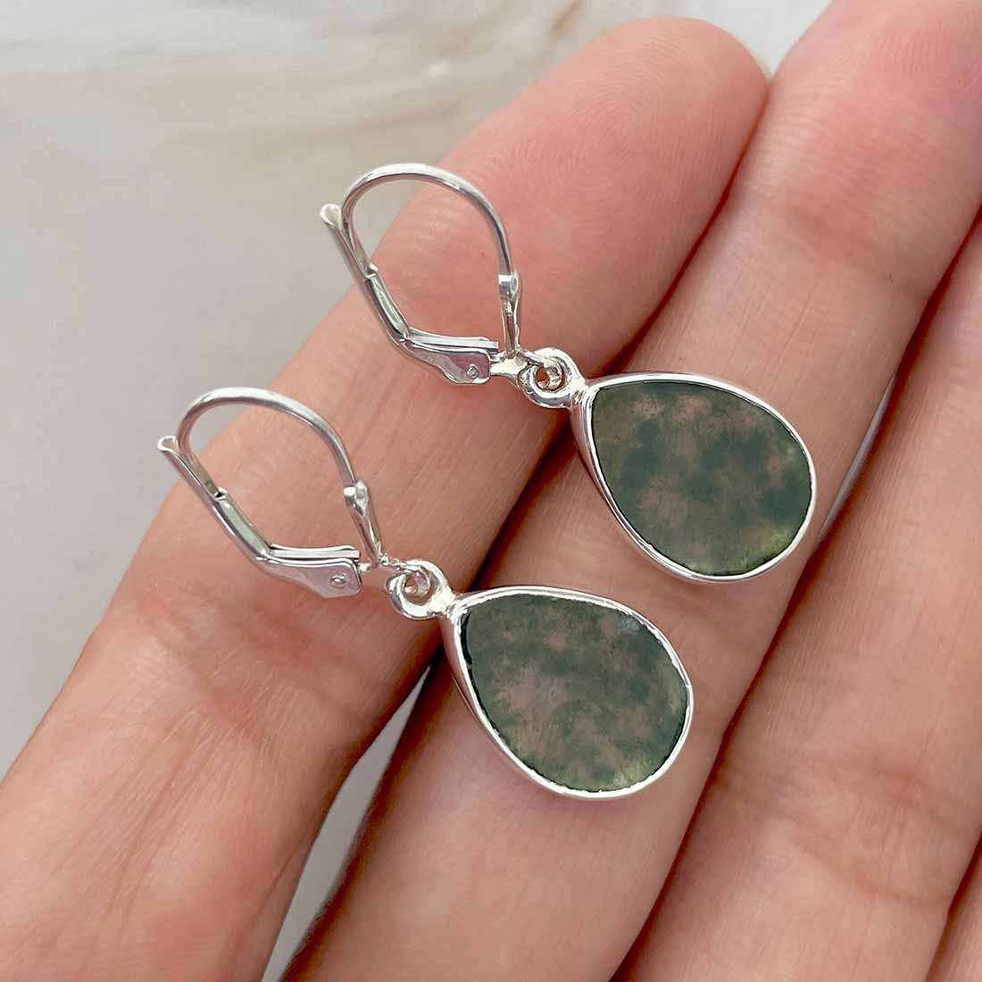 Moss Agate Earring-(MOA-E-63.)