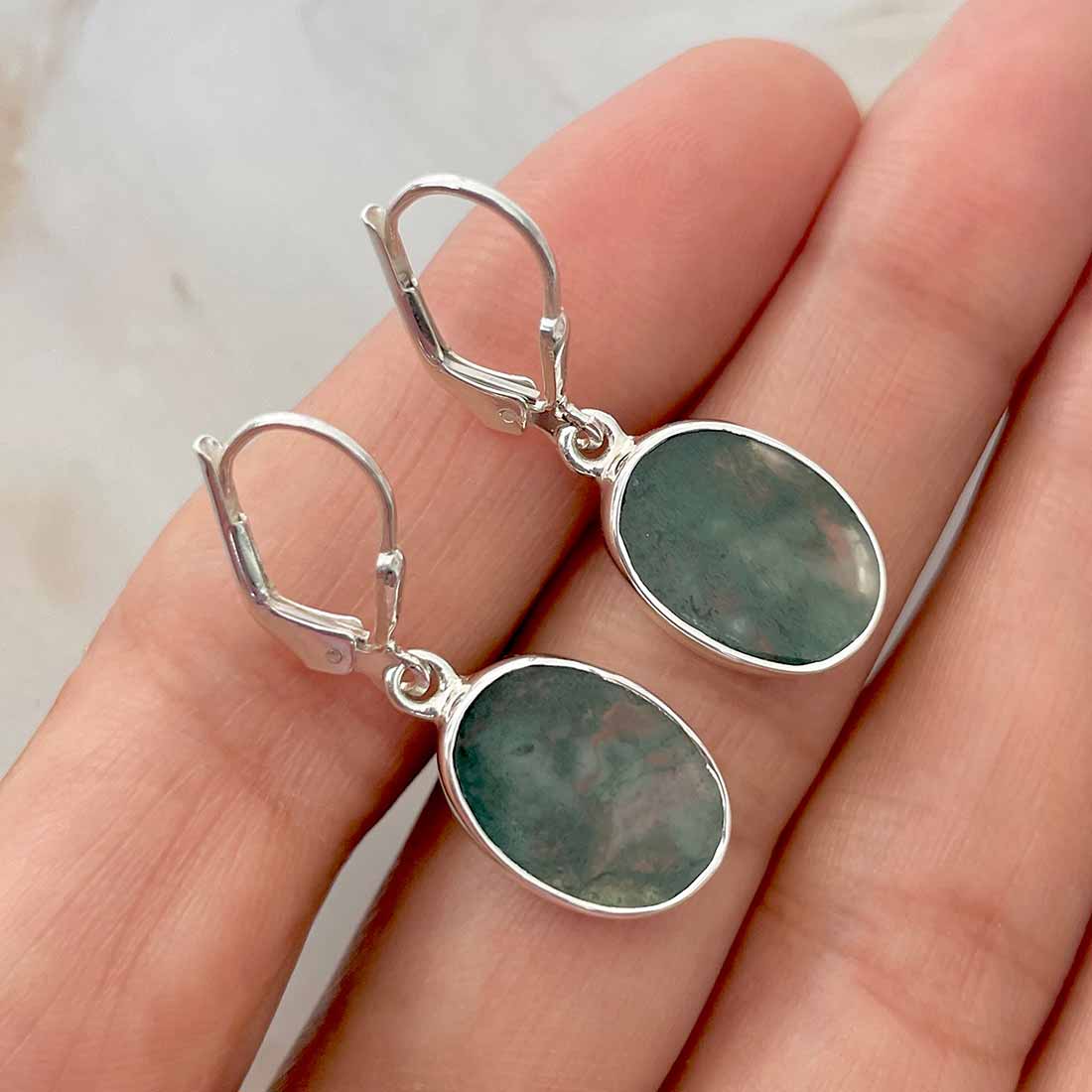 Moss Agate Earring-(MOA-E-71.)