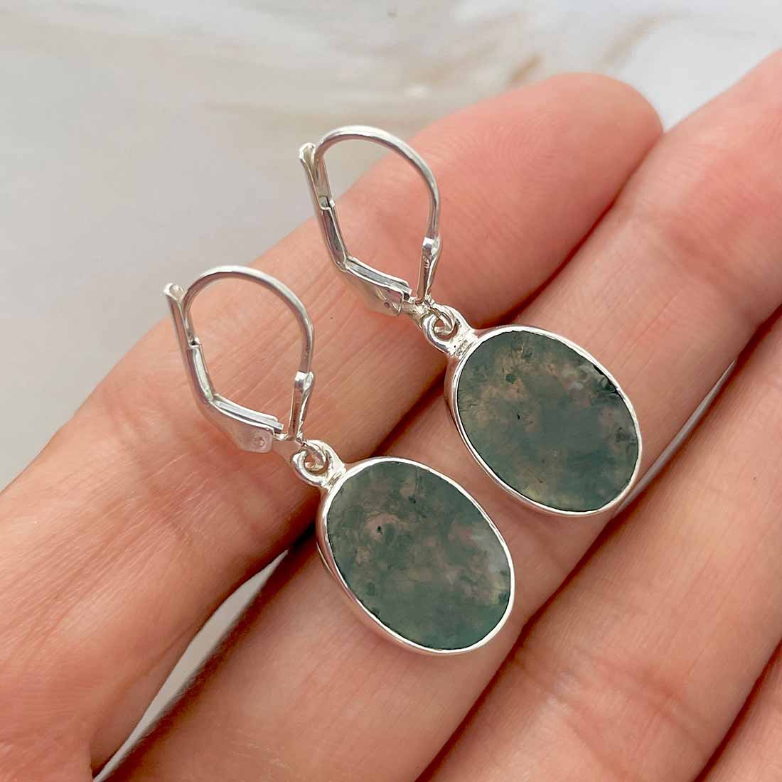 Moss Agate Earring-(MOA-E-79.)