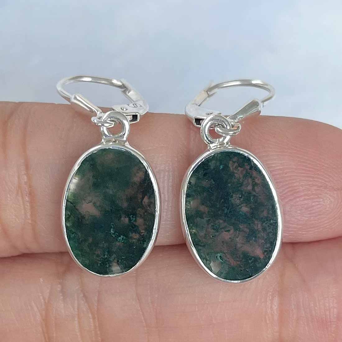 Moss Agate Earring-(MOA-E-8.)