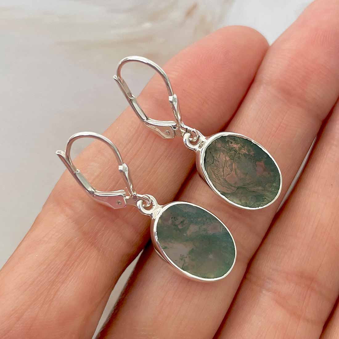 Moss Agate Earring-(MOA-E-80.)