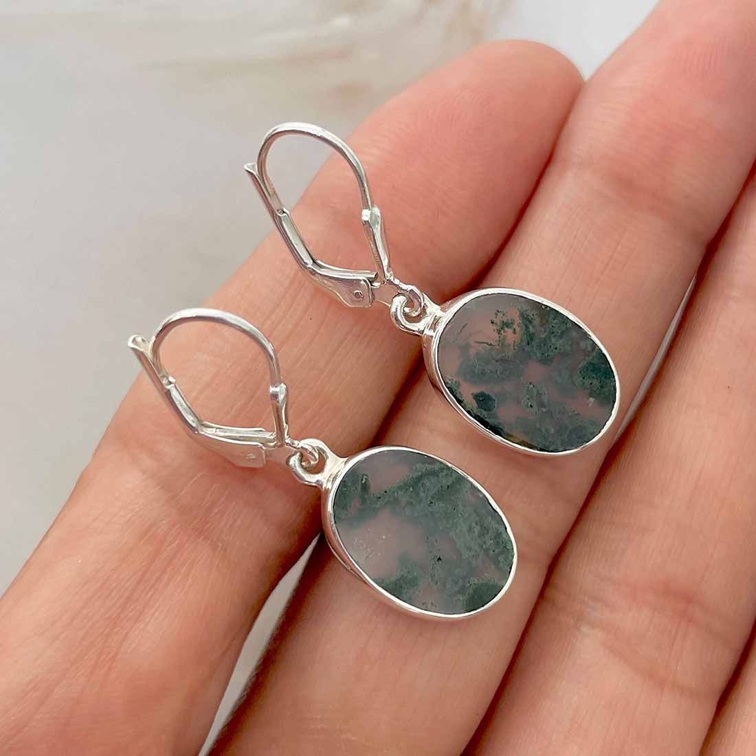 Moss Agate Earring-(MOA-E-81.)