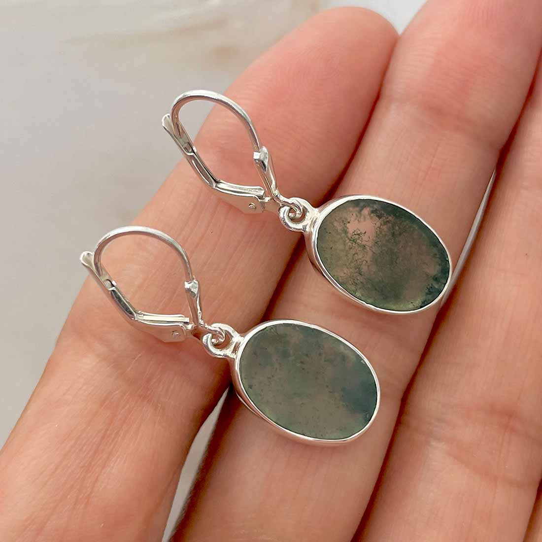 Moss Agate Earring-(MOA-E-82.)
