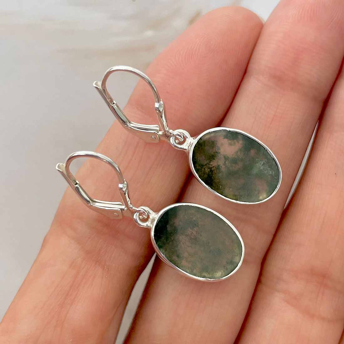 Moss Agate Earring-(MOA-E-84.)