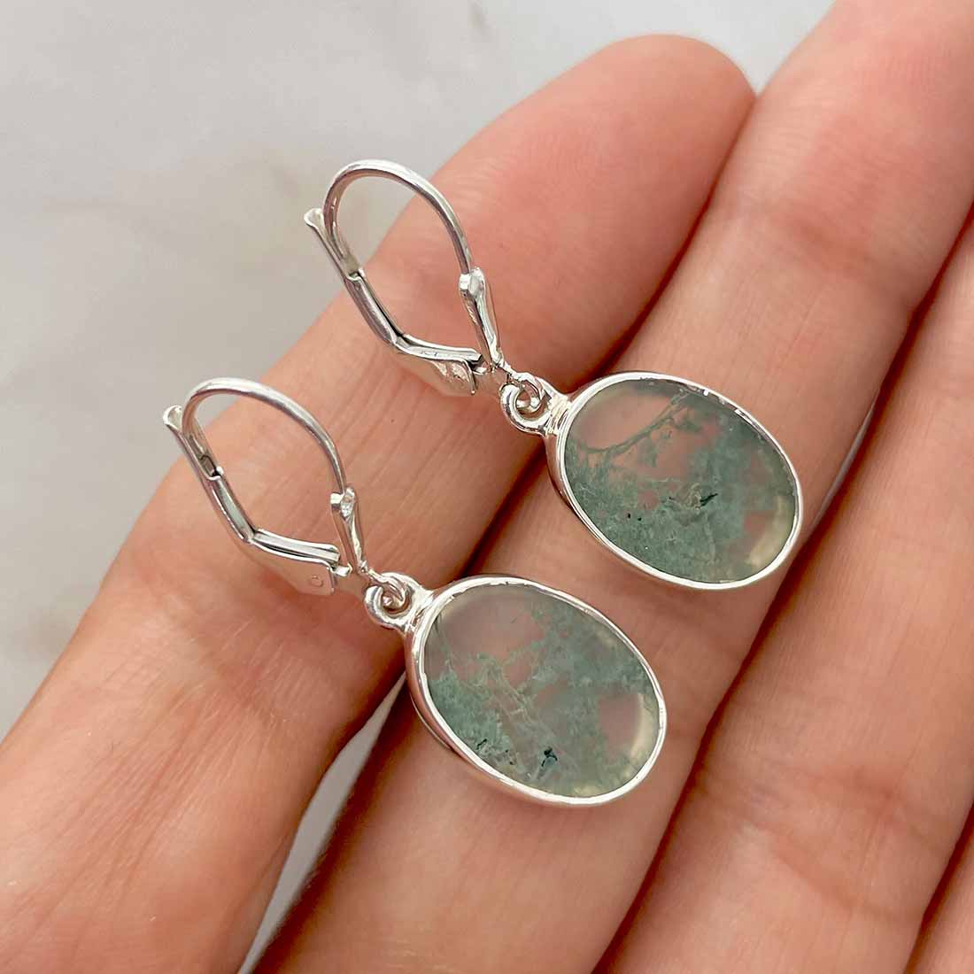 Moss Agate Earring-(MOA-E-88.)