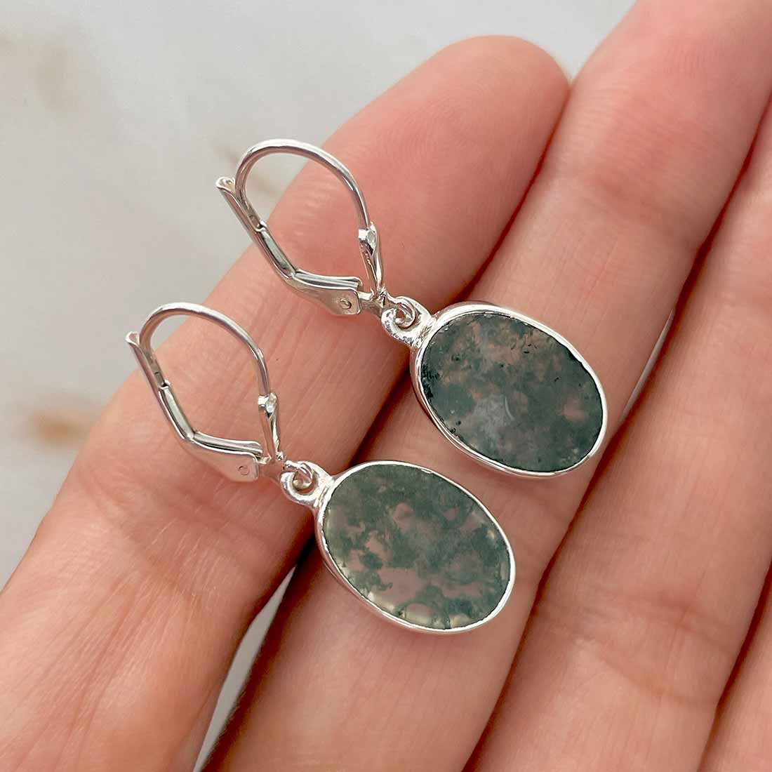 Moss Agate Earring-(MOA-E-99.)