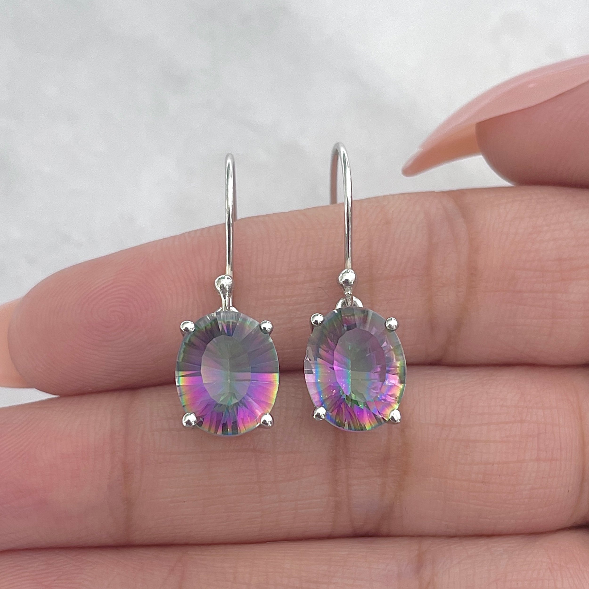 Mystic Topaz Earring-(MST-RDE-868.)
