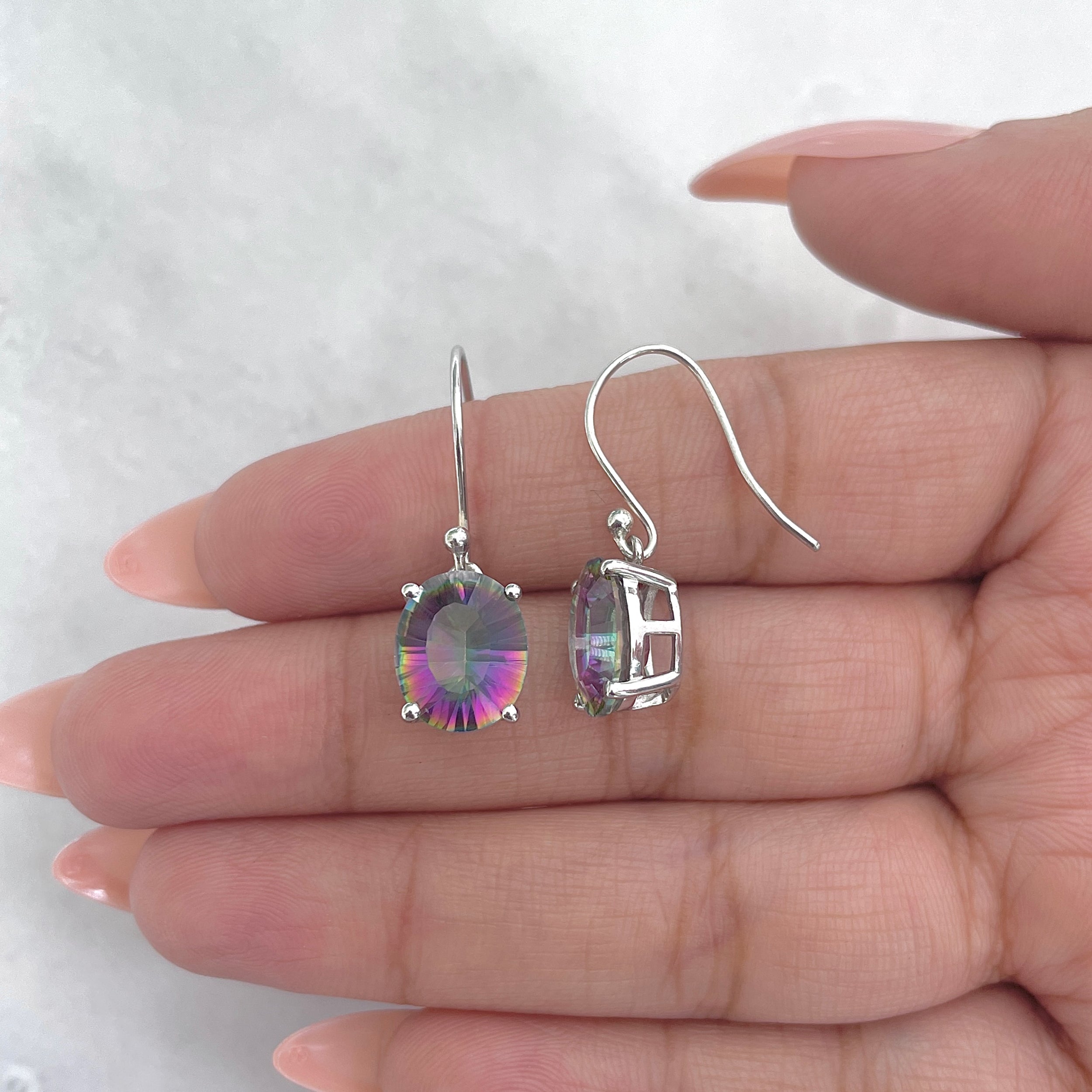 Mystic Topaz Earring-(MST-RDE-868.)