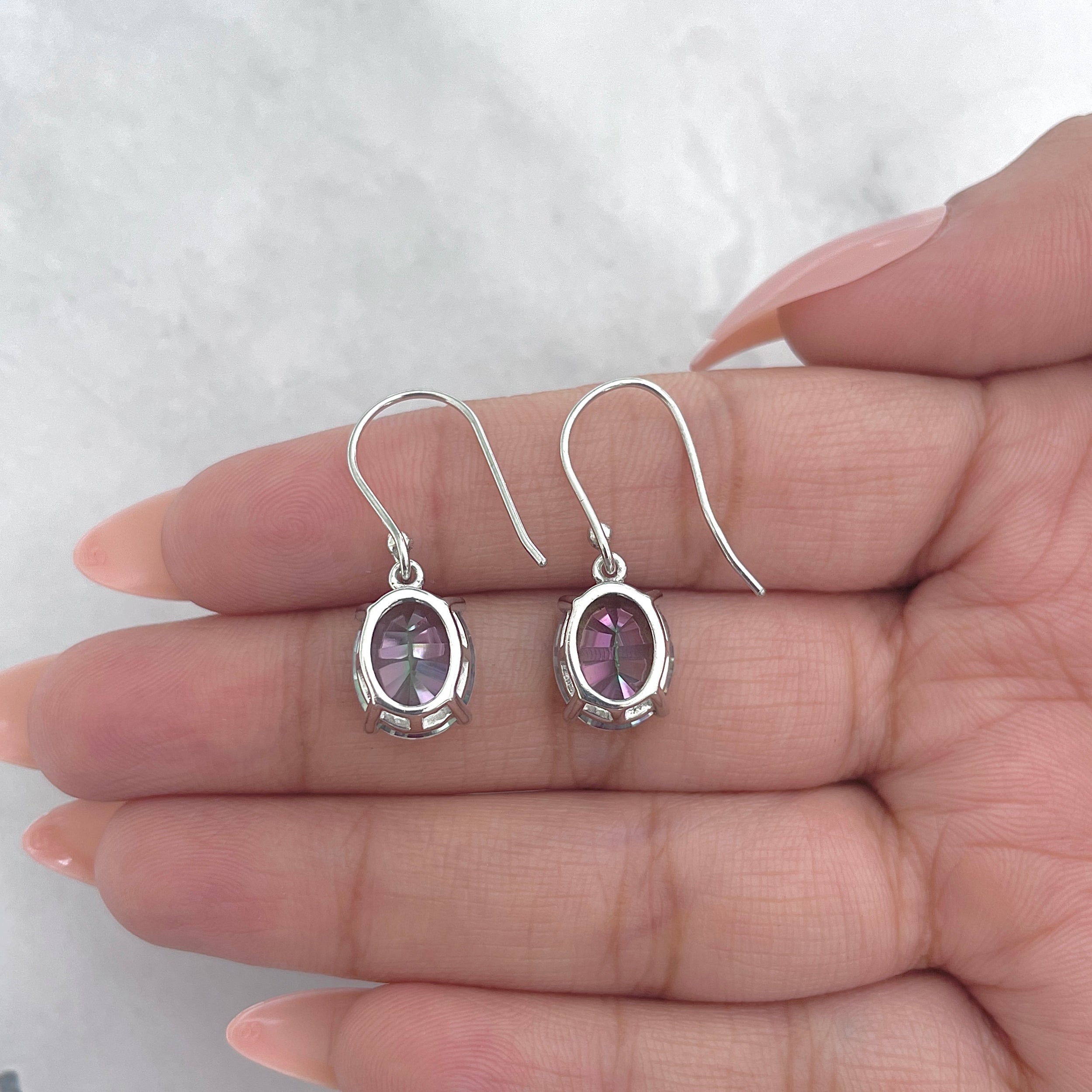 Mystic Topaz Earring-(MST-RDE-868.)
