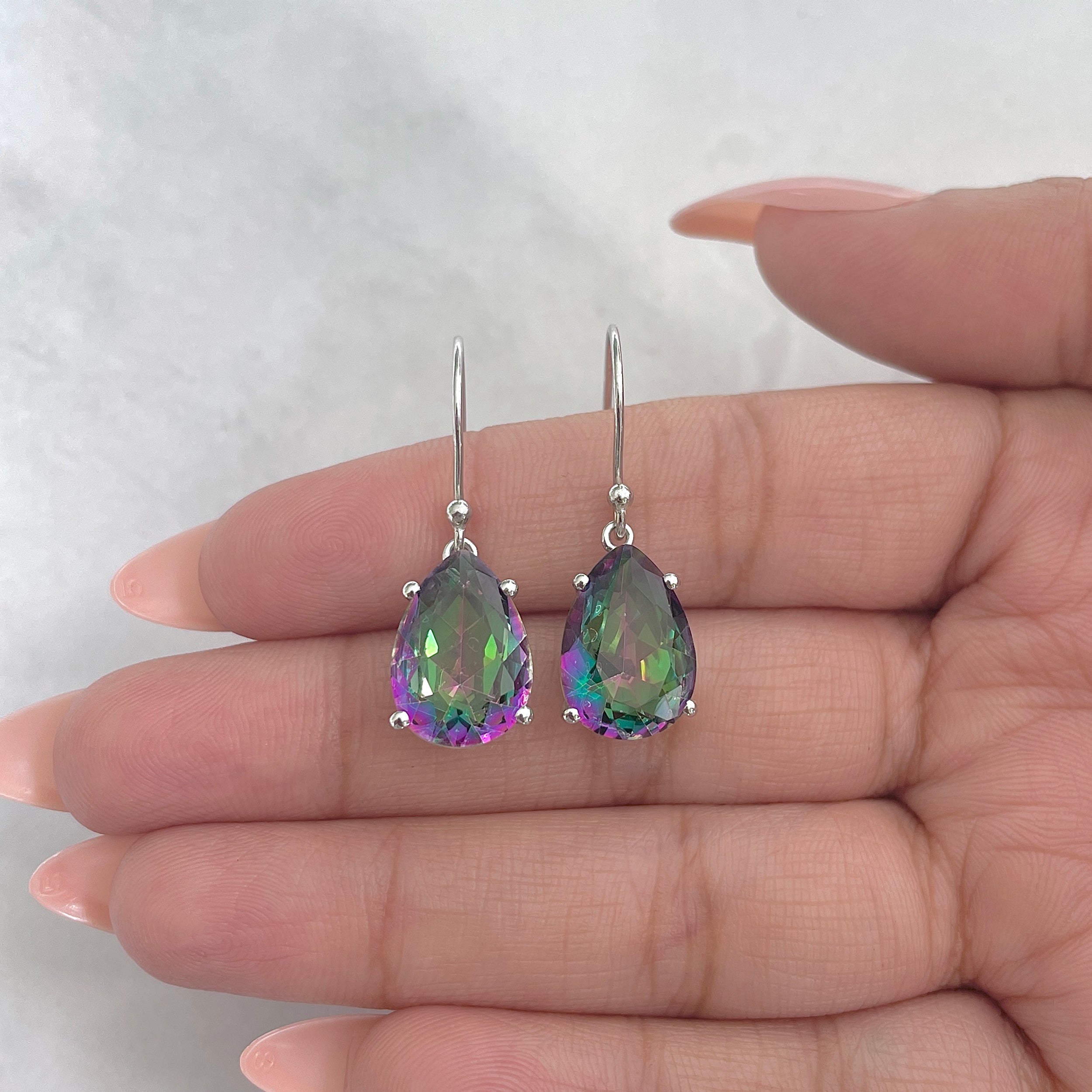 Mystic Topaz Earring-(MST-RDE-871.)