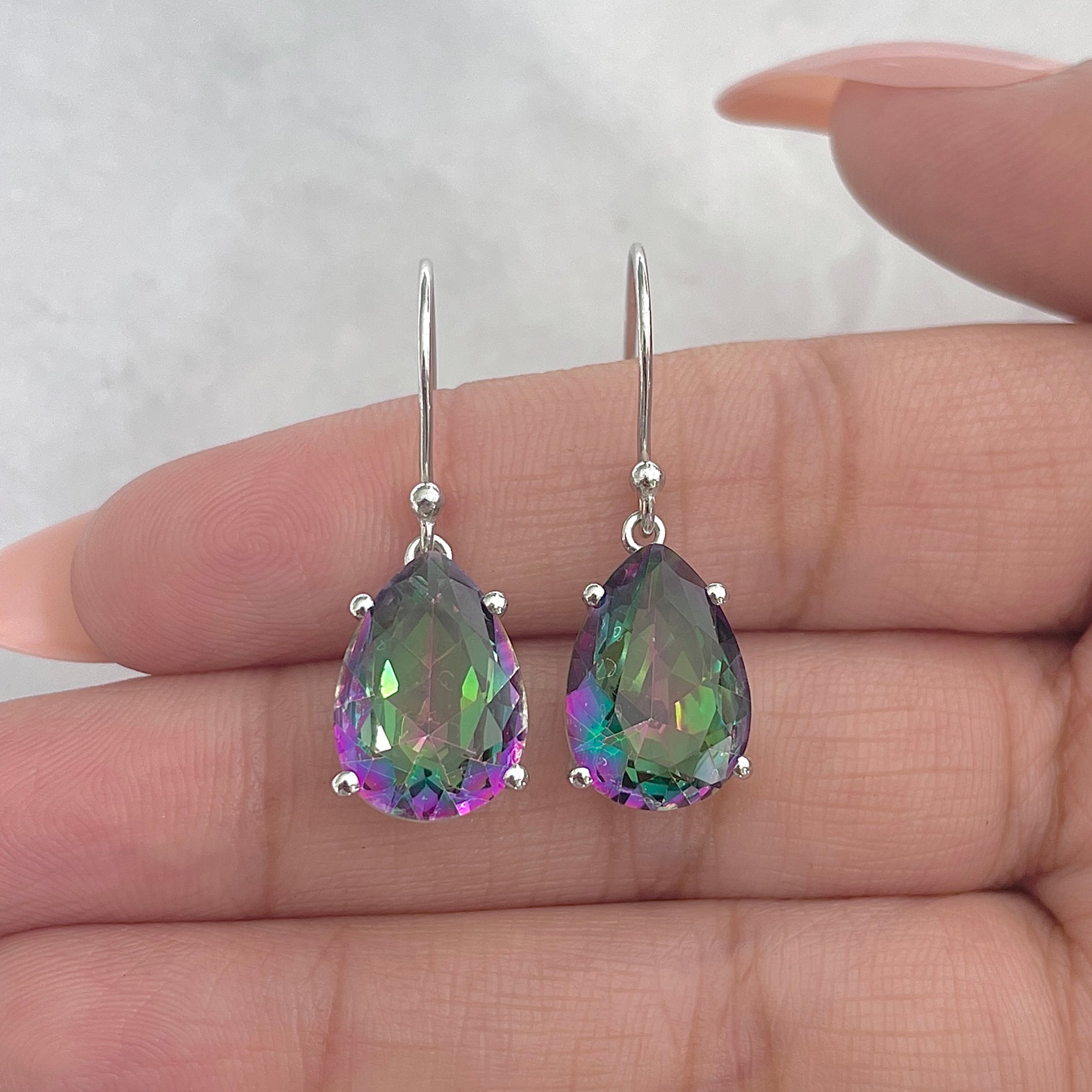 Mystic Topaz Earring-(MST-RDE-871.)
