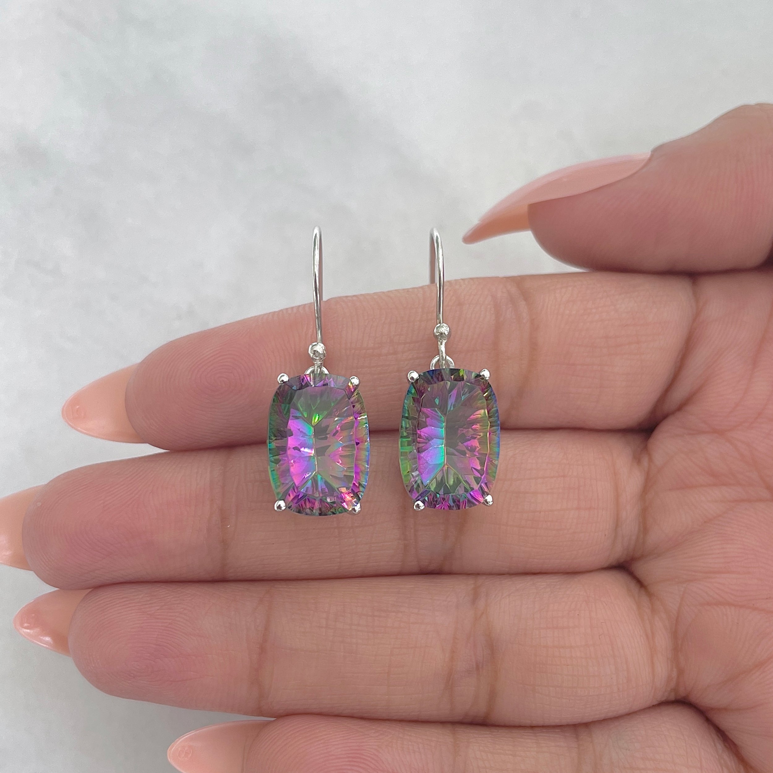 Mystic Topaz Earring-(MST-RDE-978.)