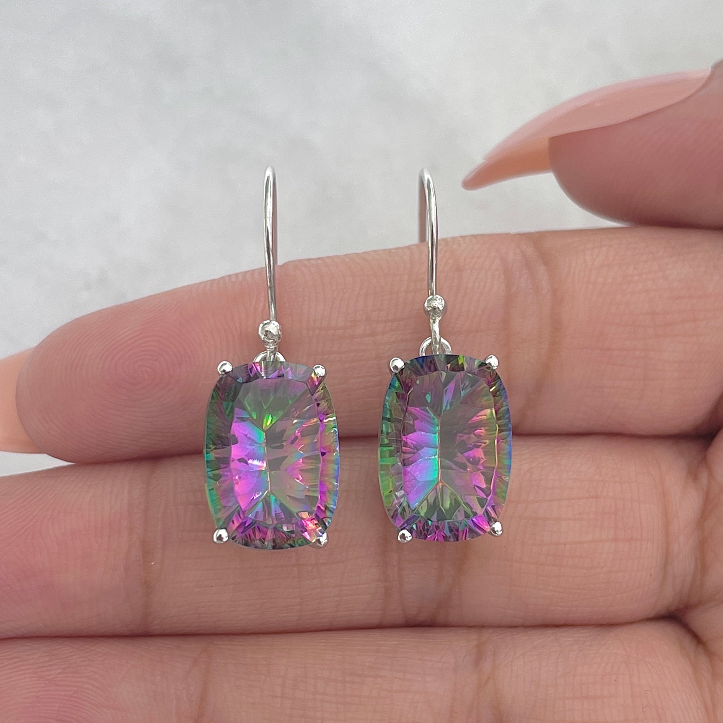 Mystic Topaz Earring-(MST-RDE-978.)