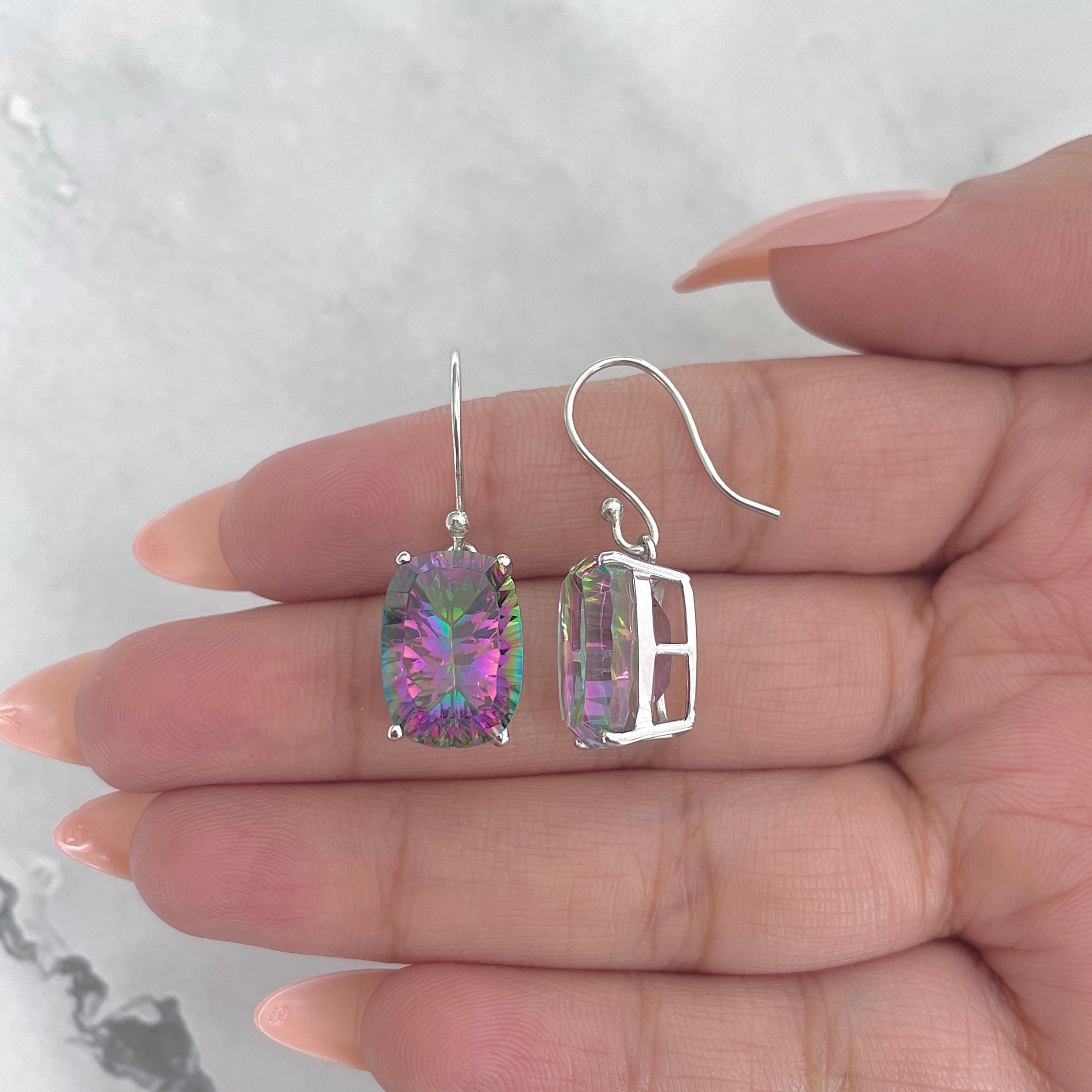 Mystic Topaz Earring-(MST-RDE-978.)