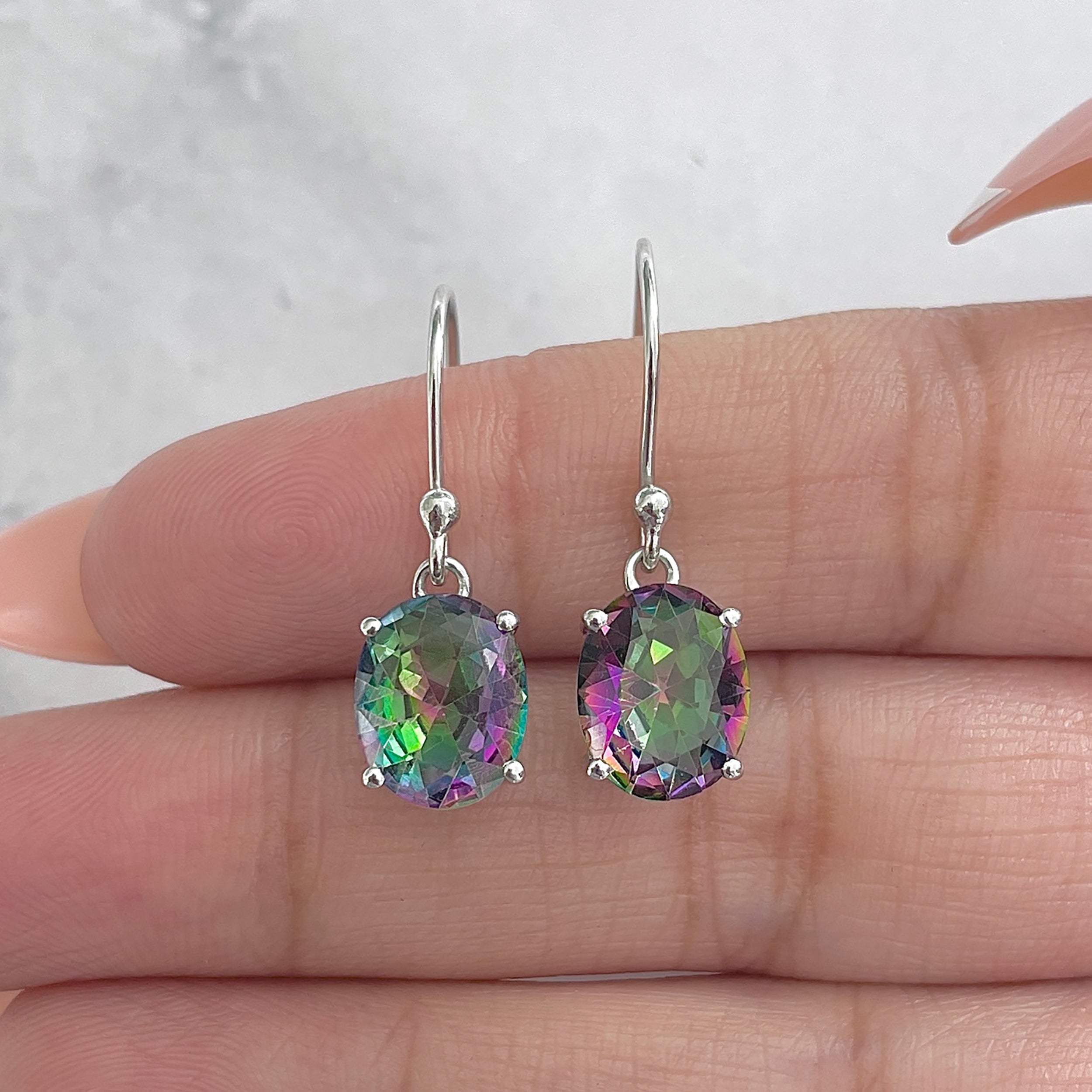 Mystic Topaz Earring-(MST-RDE-982.)