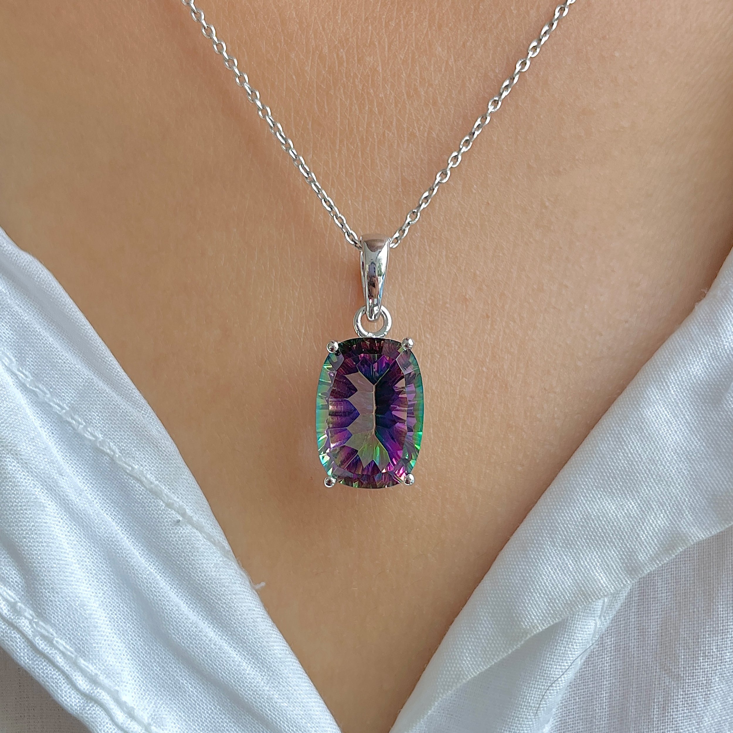 Mystic Topaz Pendant-(MST-RDP-476.)