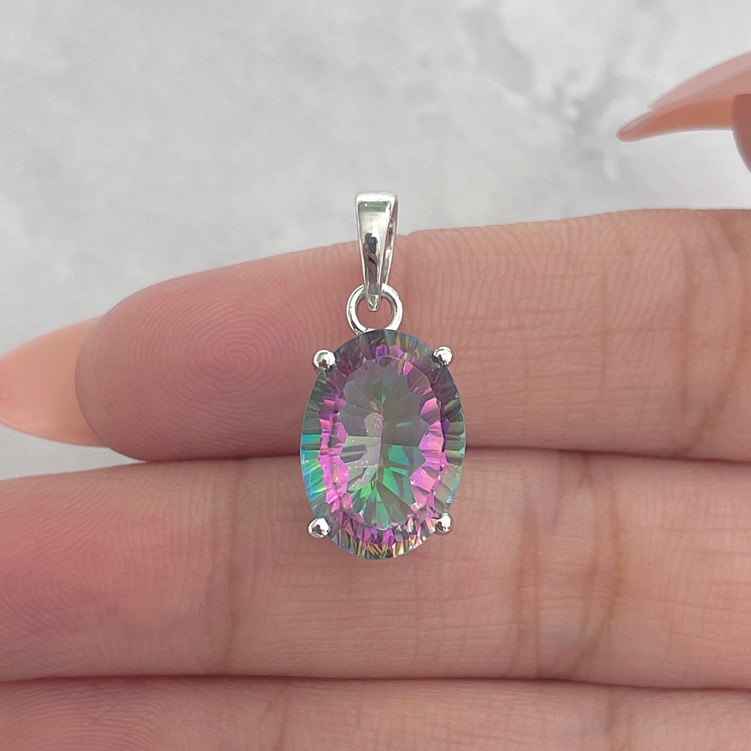 Mystic Topaz Pendant-(MST-RDP-478.)