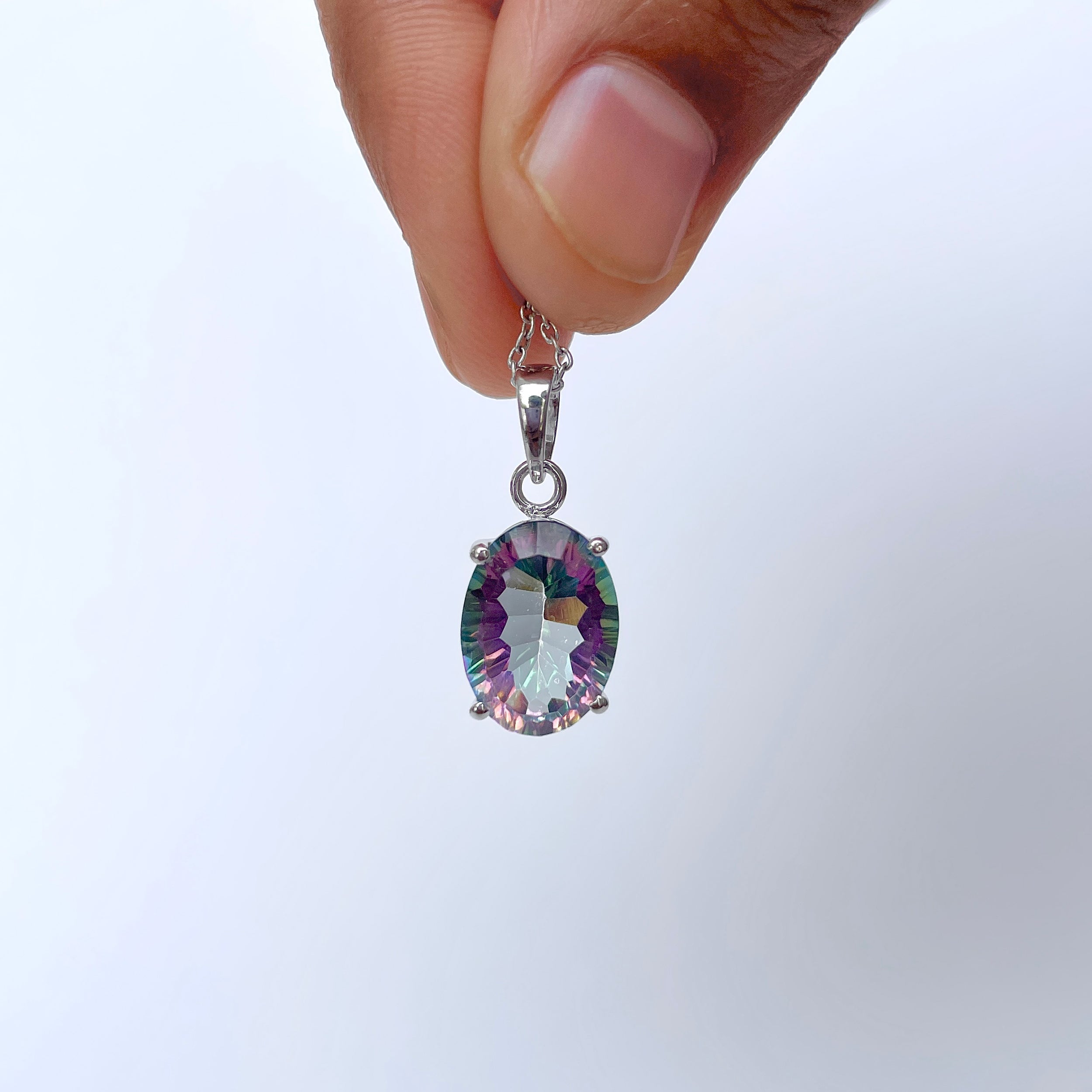 Mystic Topaz Pendant-(MST-RDP-478.)