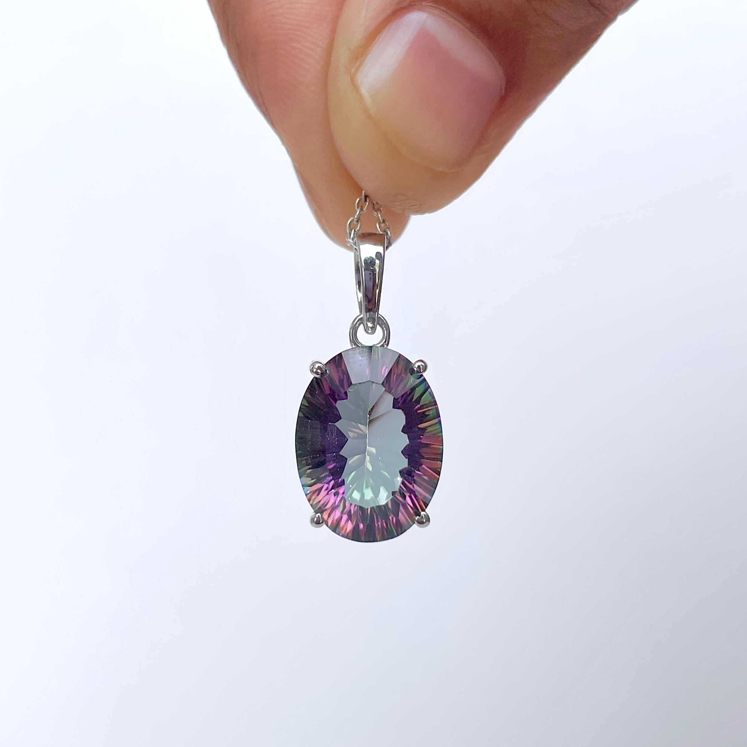 Mystic Topaz Pendant-(MST-RDP-479.)