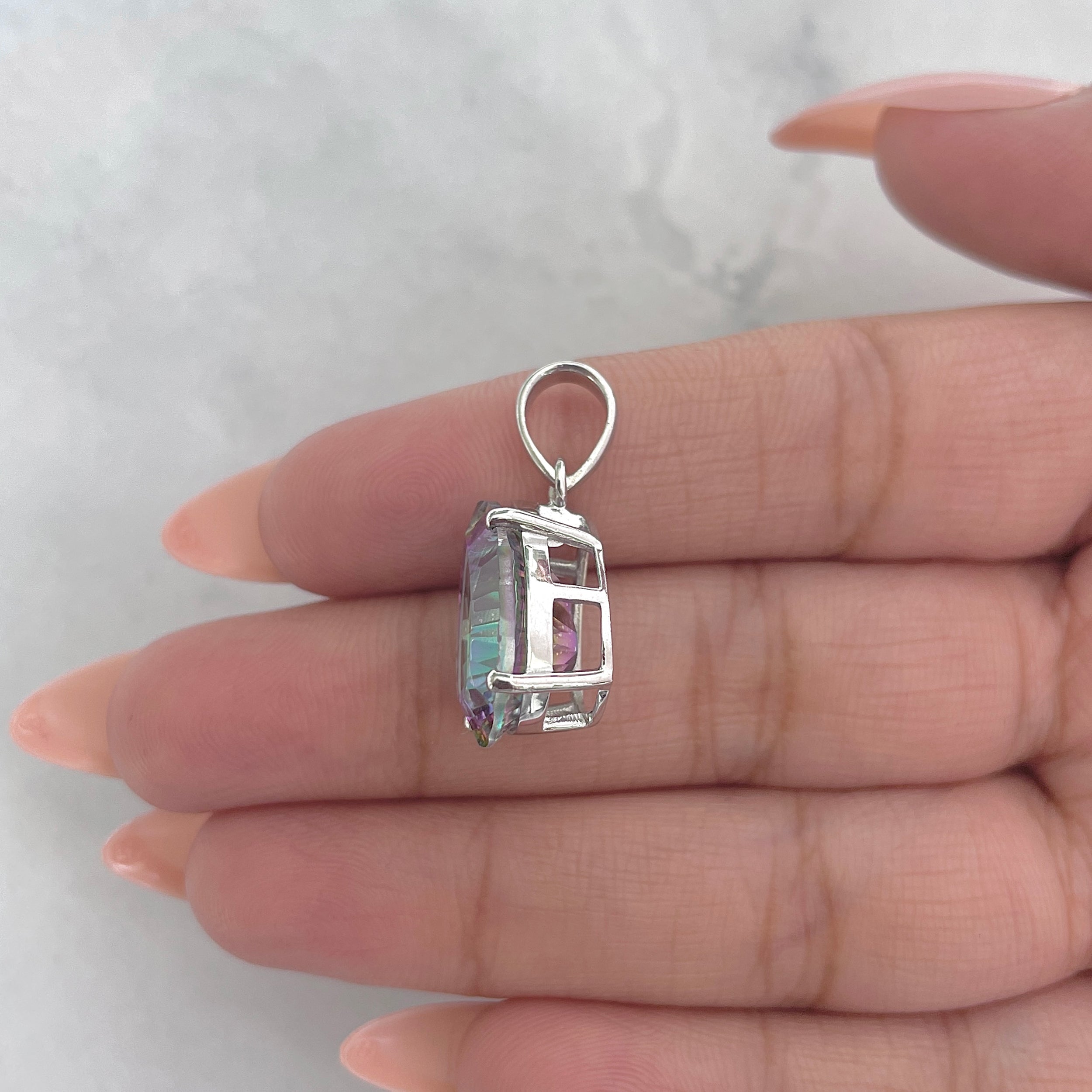 Mystic Topaz Pendant-(MST-RDP-481.)