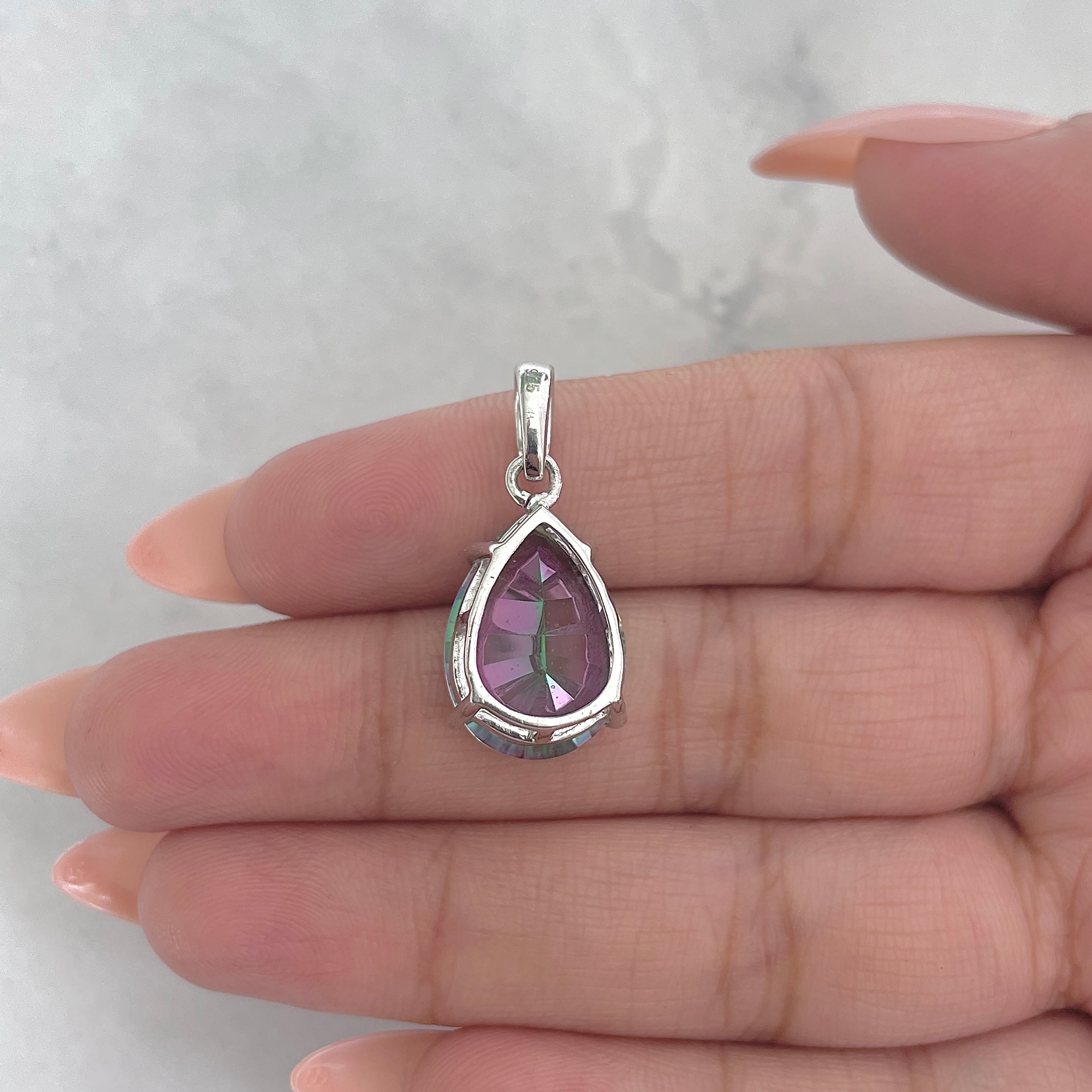 Mystic Topaz Pendant-(MST-RDP-481.)
