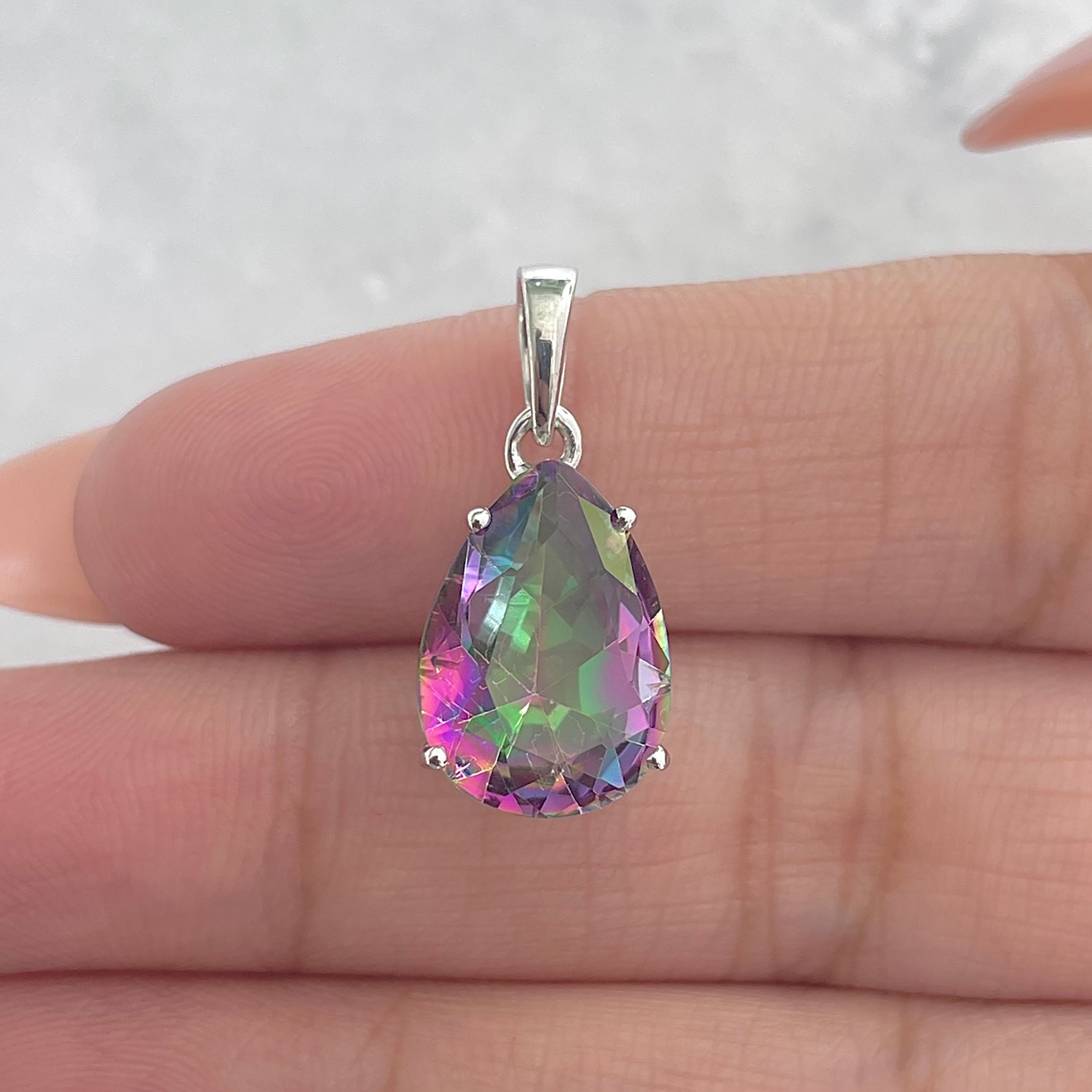 Mystic Topaz Pendant-(MST-RDP-483.)