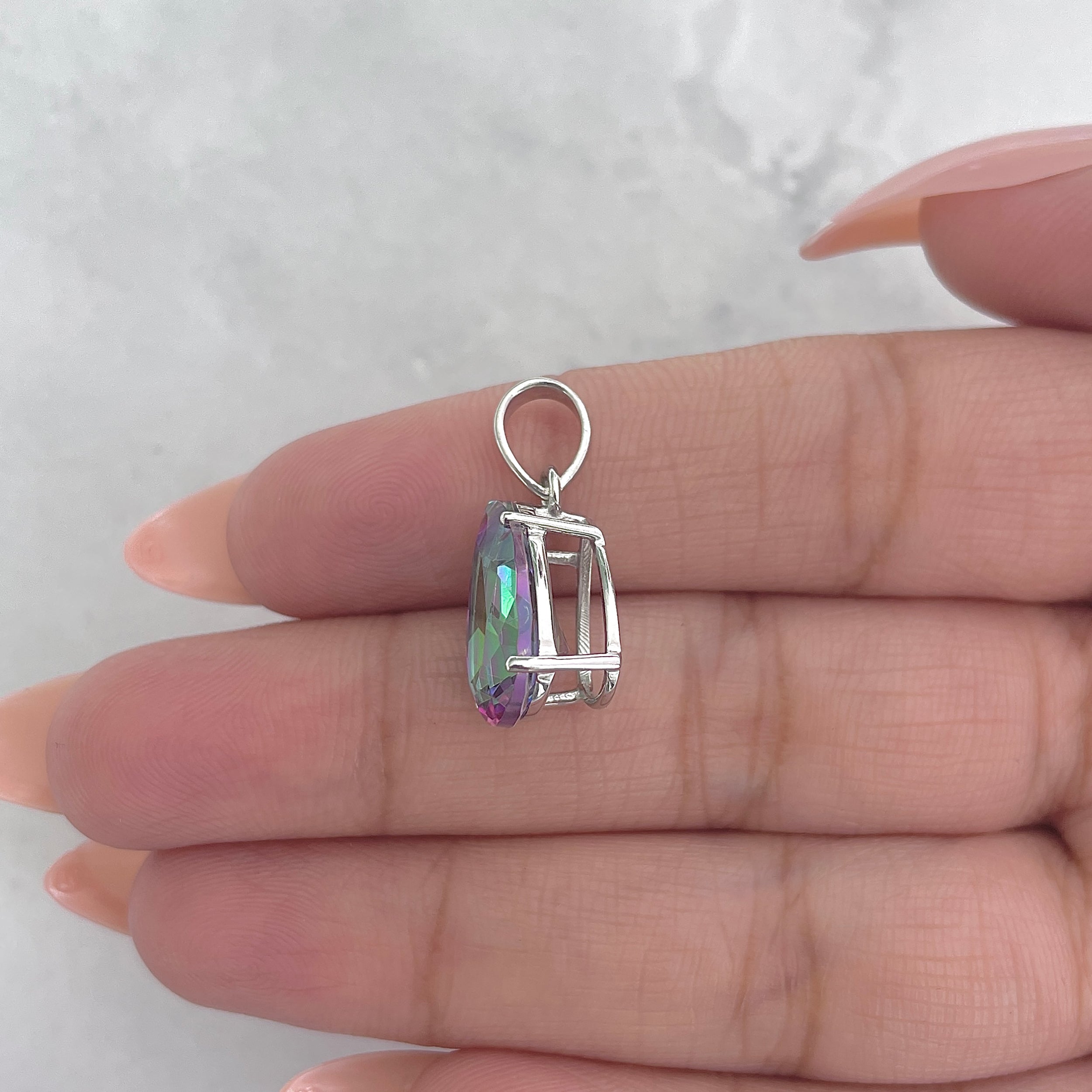 Mystic Topaz Pendant-(MST-RDP-483.)