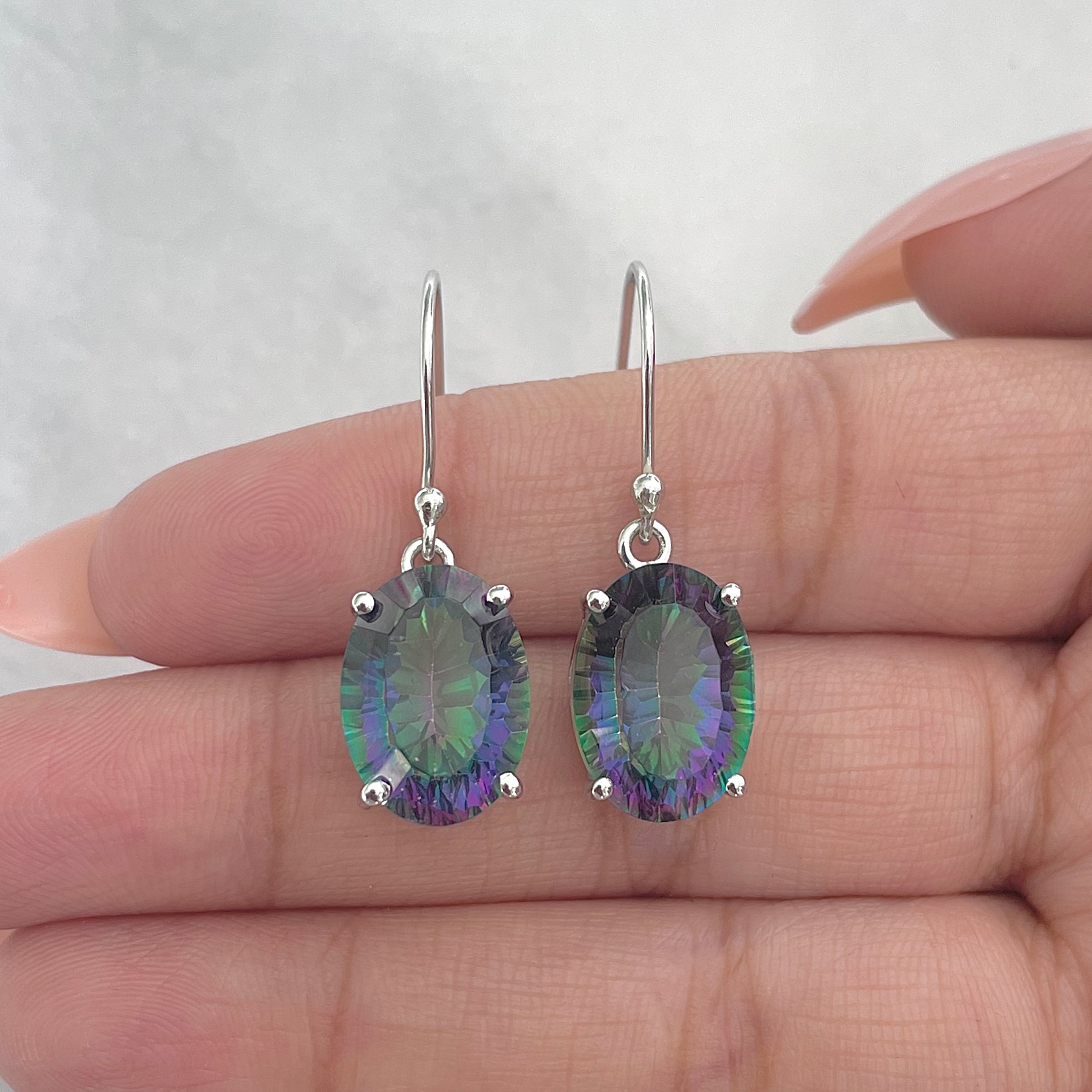 Mystic Topaz Earring-(MST-RDPE-478.)