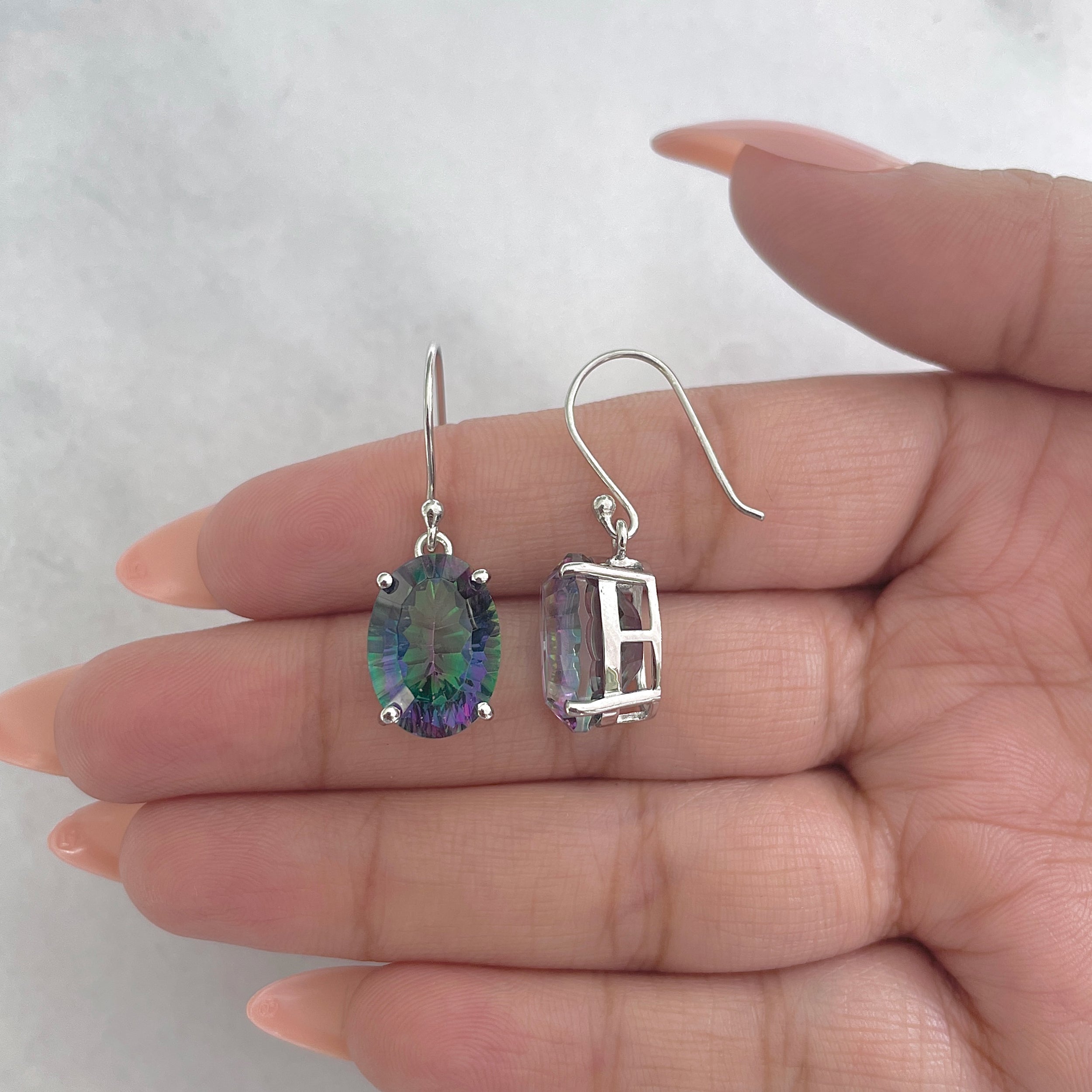 Mystic Topaz Earring-(MST-RDPE-478.)