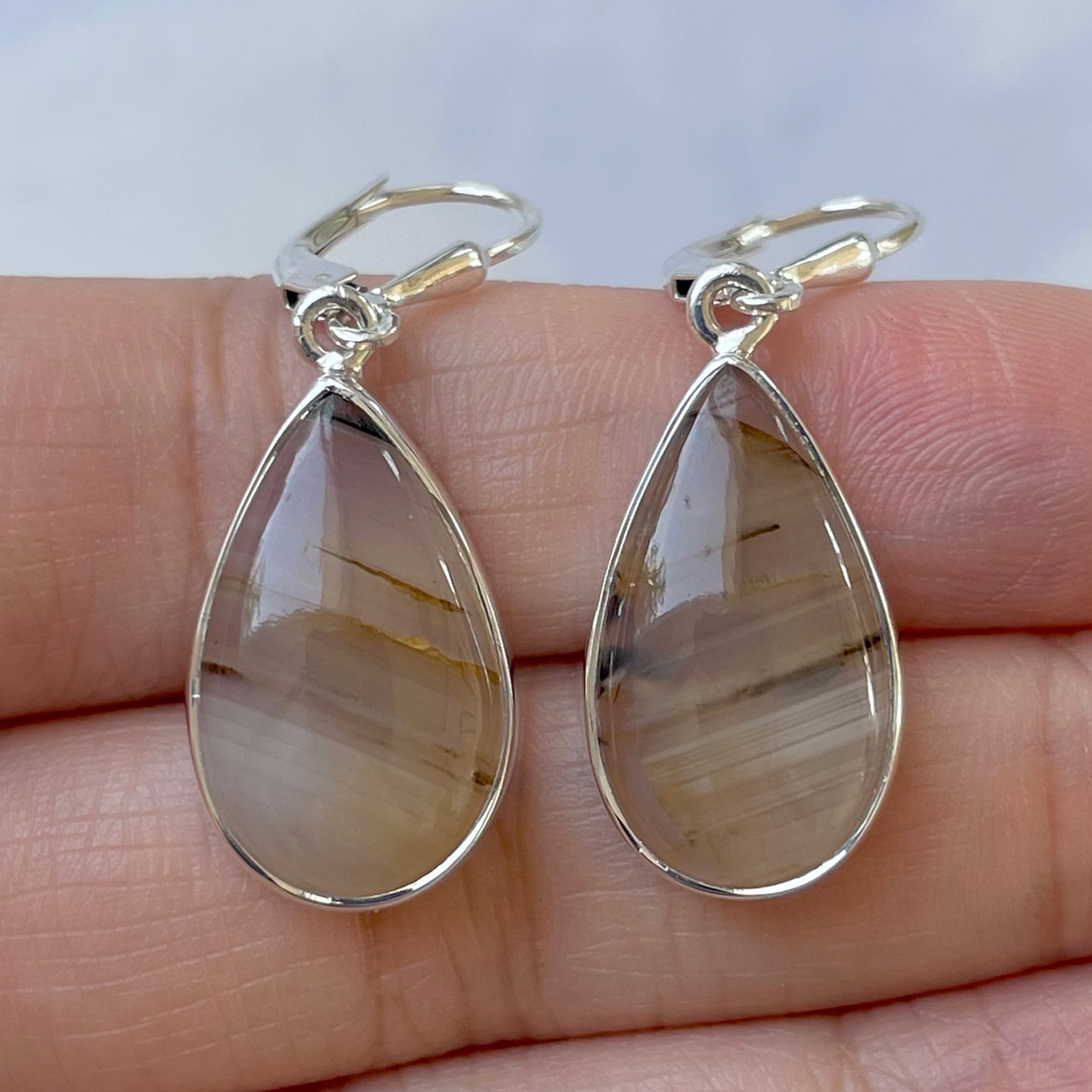 Montana Agate Earring-(MTA-E-2.)