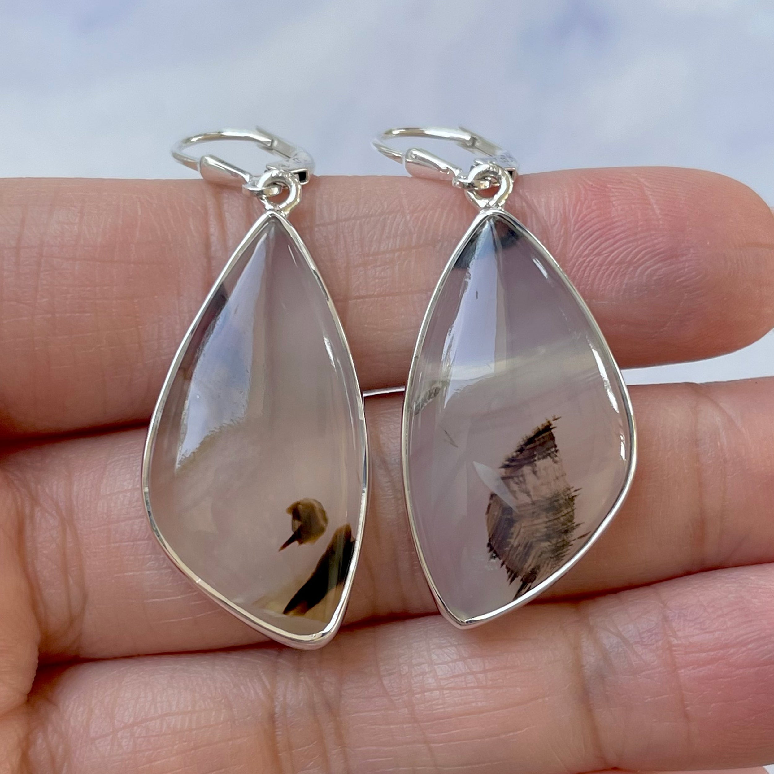 Montana Agate Earring-(MTA-E-3.)