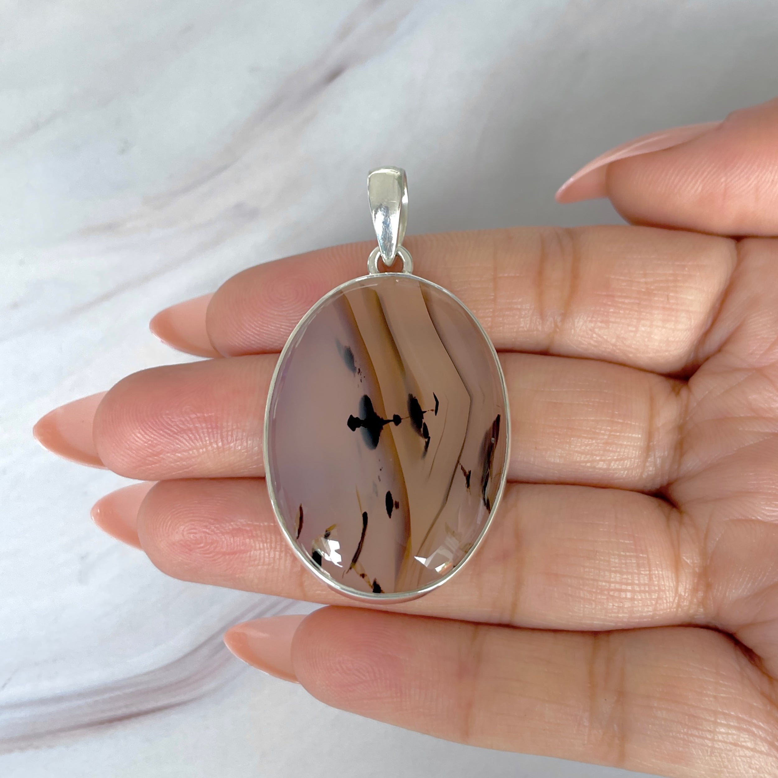 Montana Agate Pendant-(MTA-P-100.)