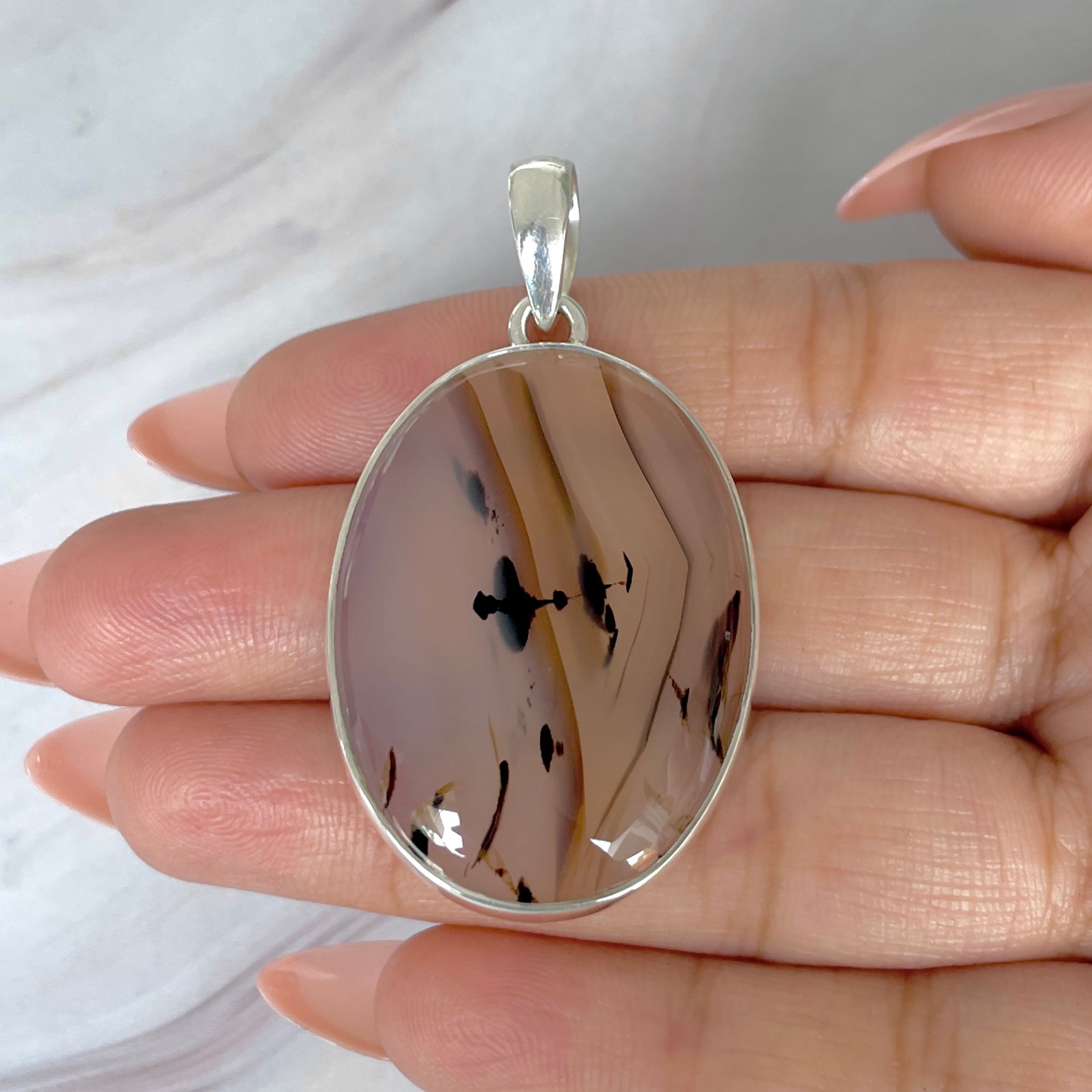 Montana Agate Pendant-(MTA-P-100.)