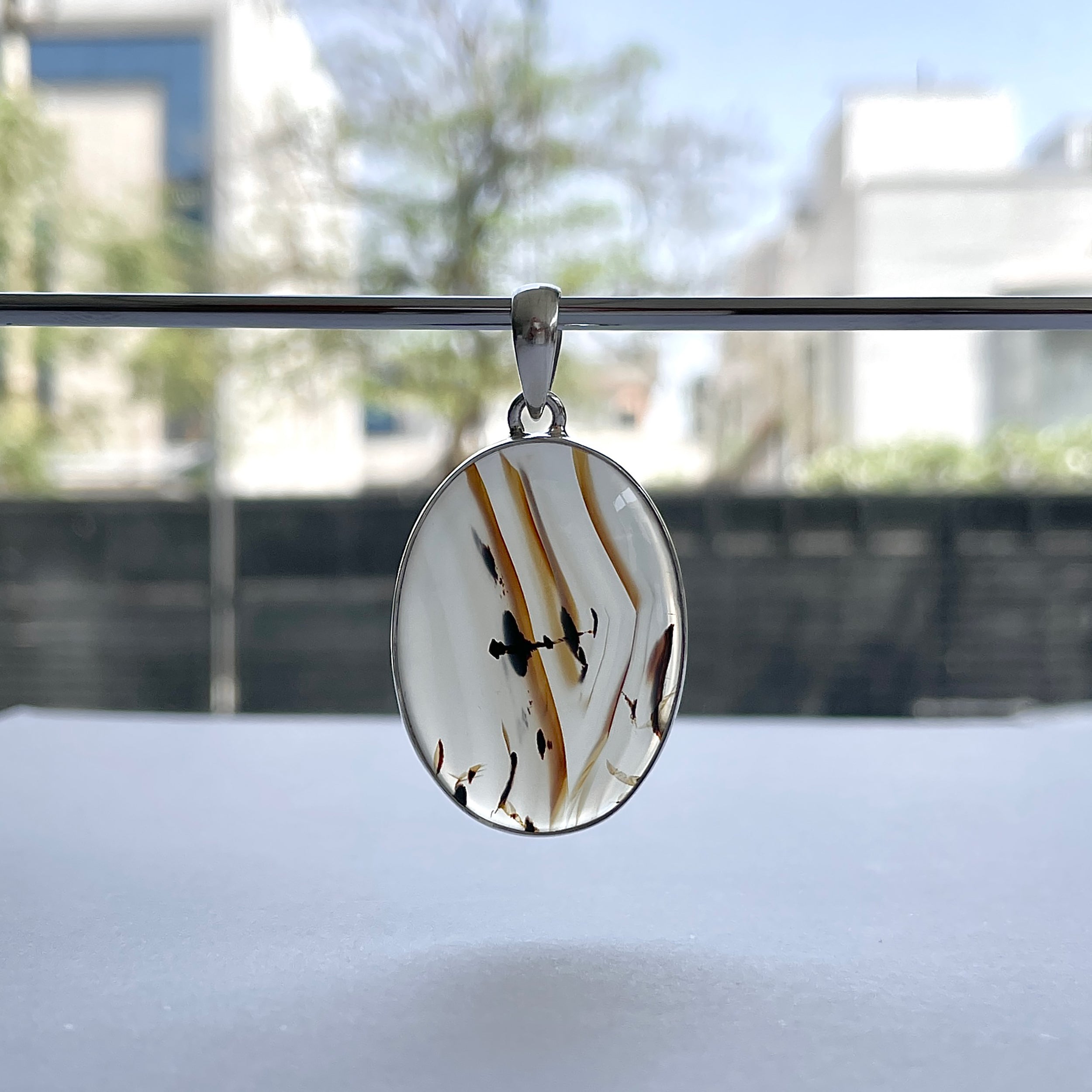 Montana Agate Pendant-(MTA-P-100.)