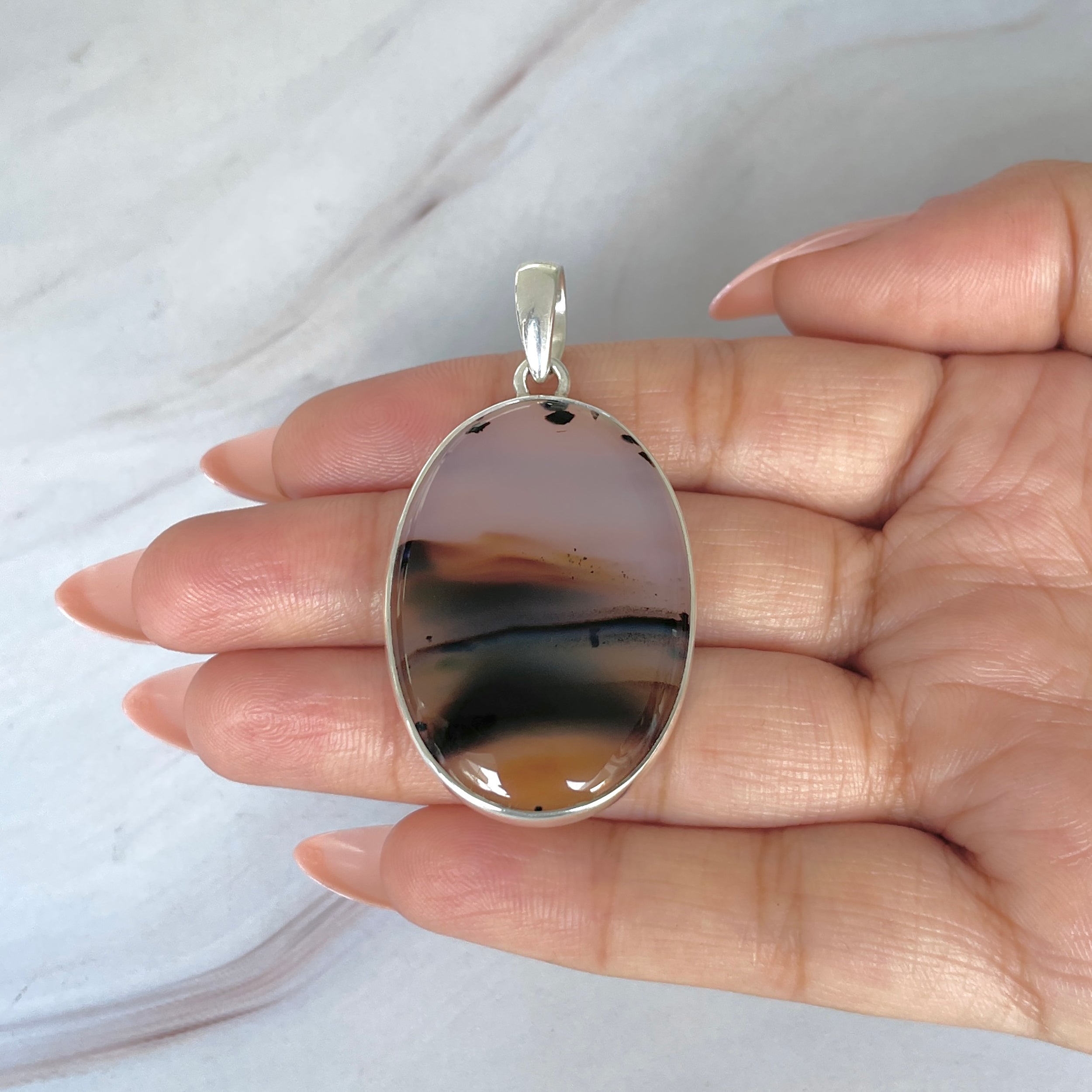 Montana Agate Pendant-(MTA-P-103.)